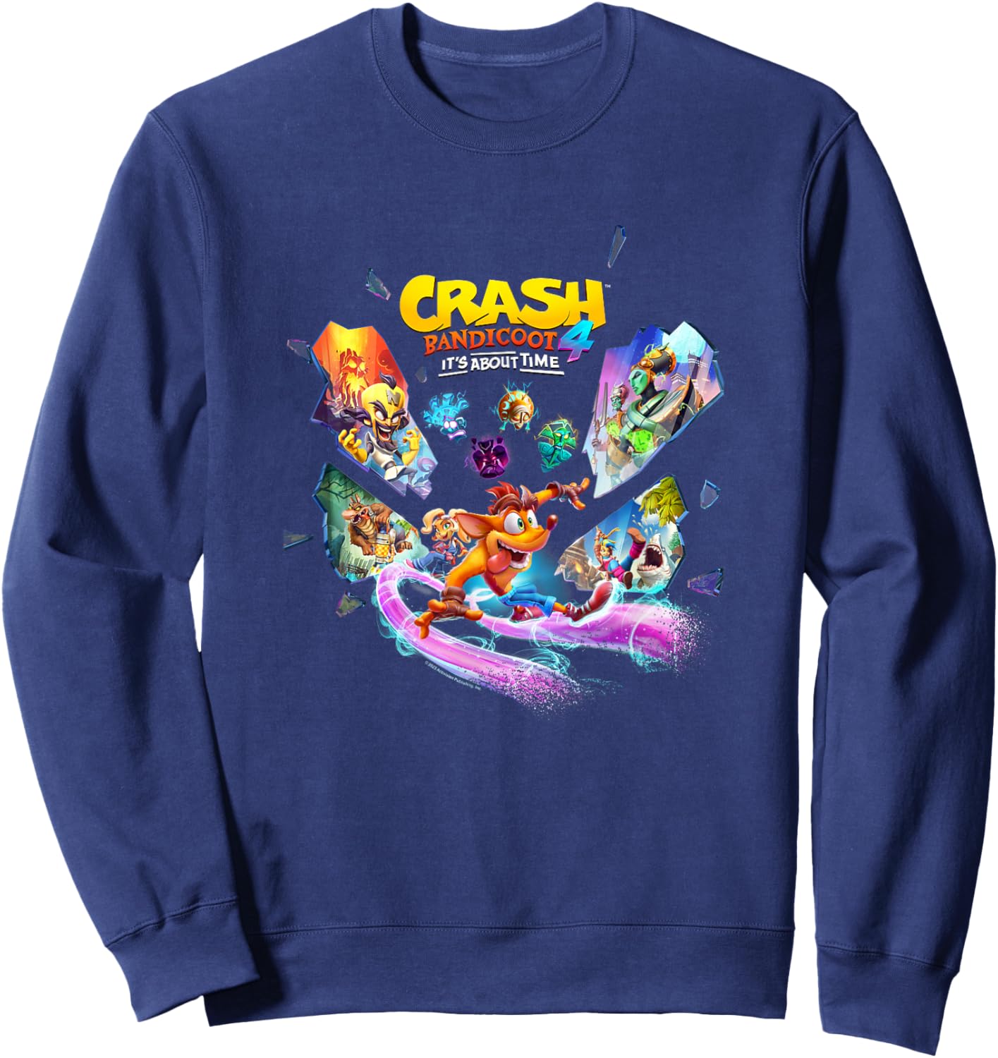 Crash Bandicoot 4: It's About Time Island Shards Game Poster Sweatshirt - Sweatshirt | Navy