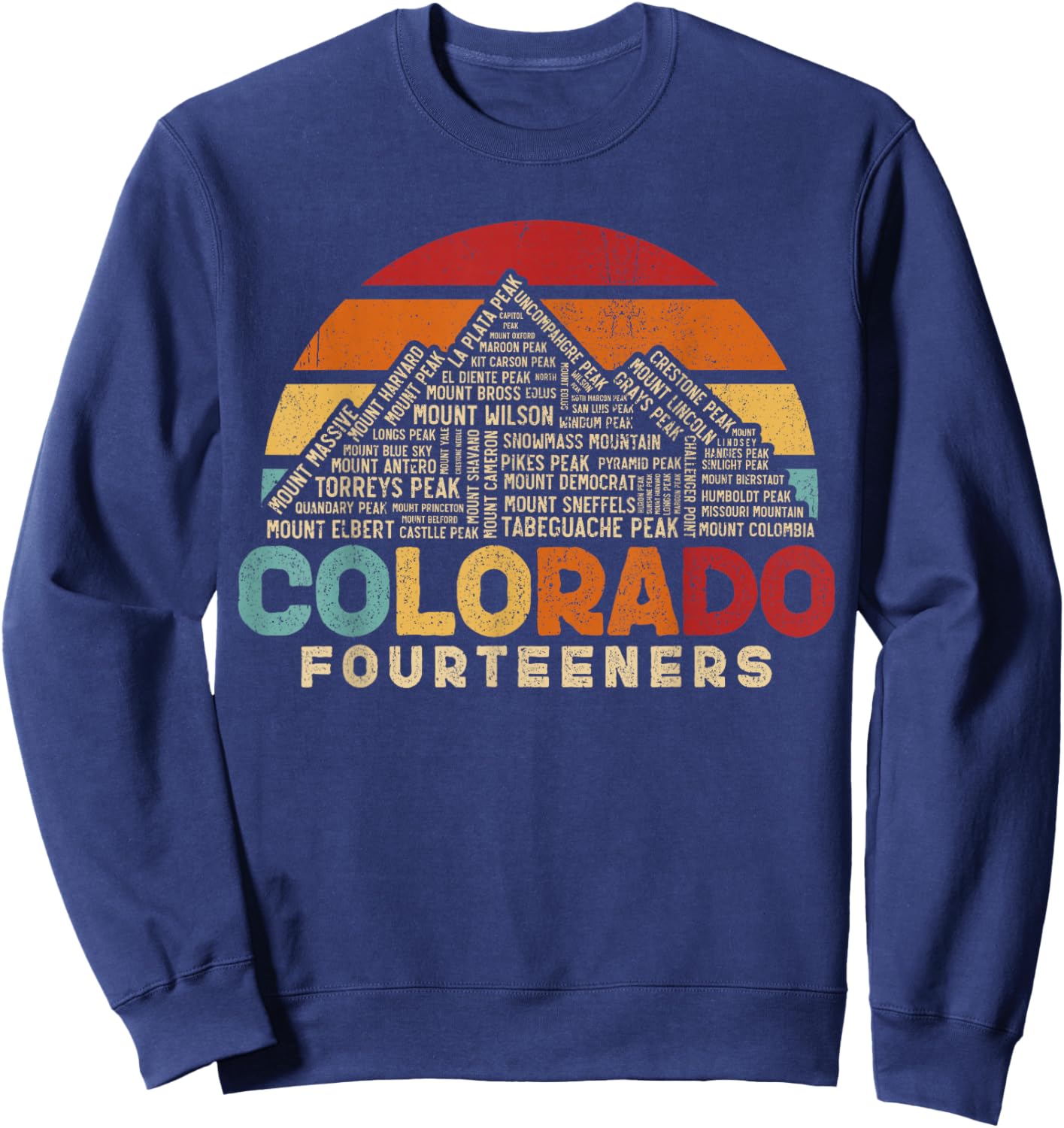 Colorado 14ers - Fourteeners - Rocky Mountain State Hiker Sweatshirt - Sweatshirt | Navy