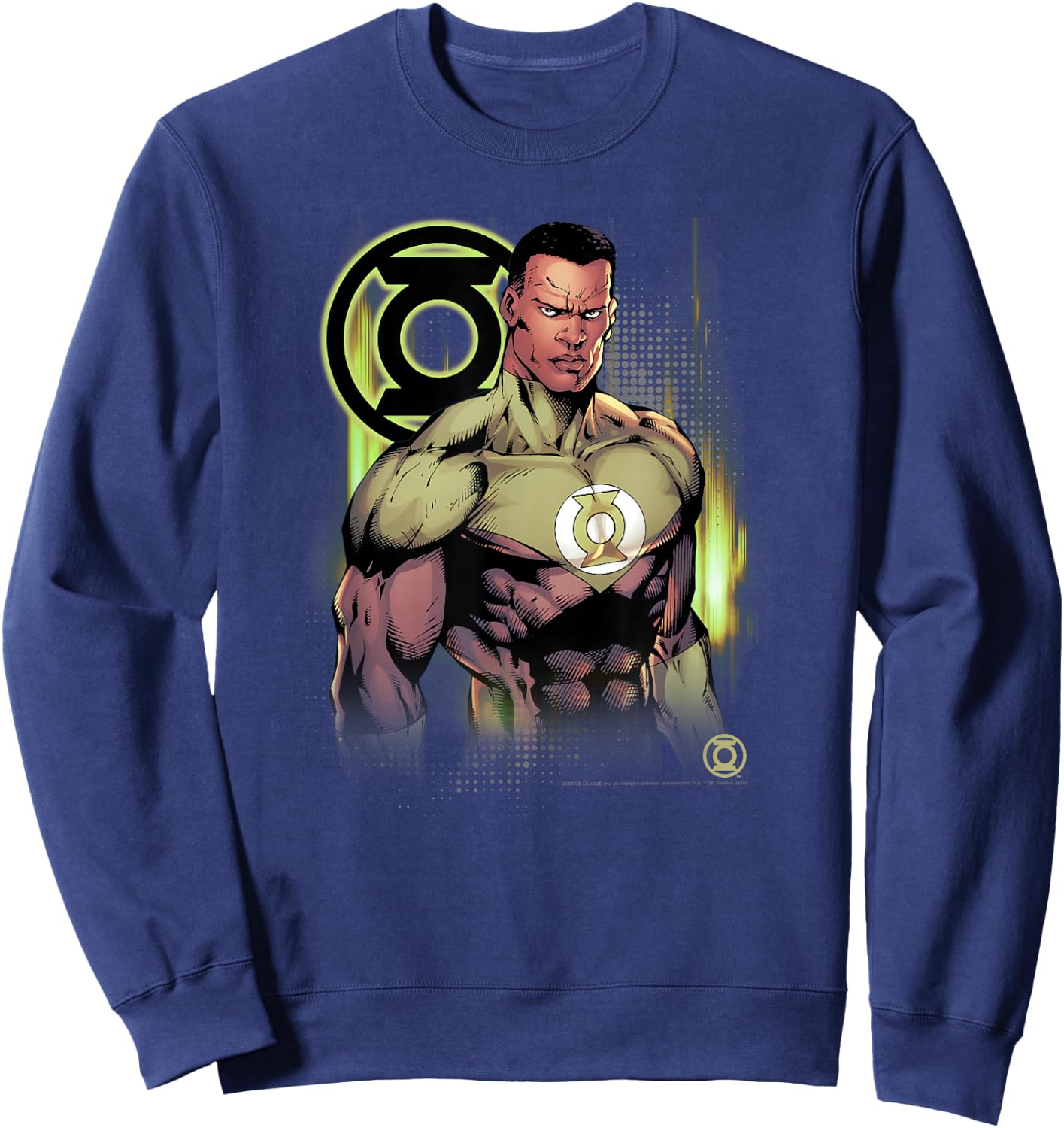 DC Comics Justice League Green Lantern Fierce Warrior Sweatshirt - Sweatshirt | Navy