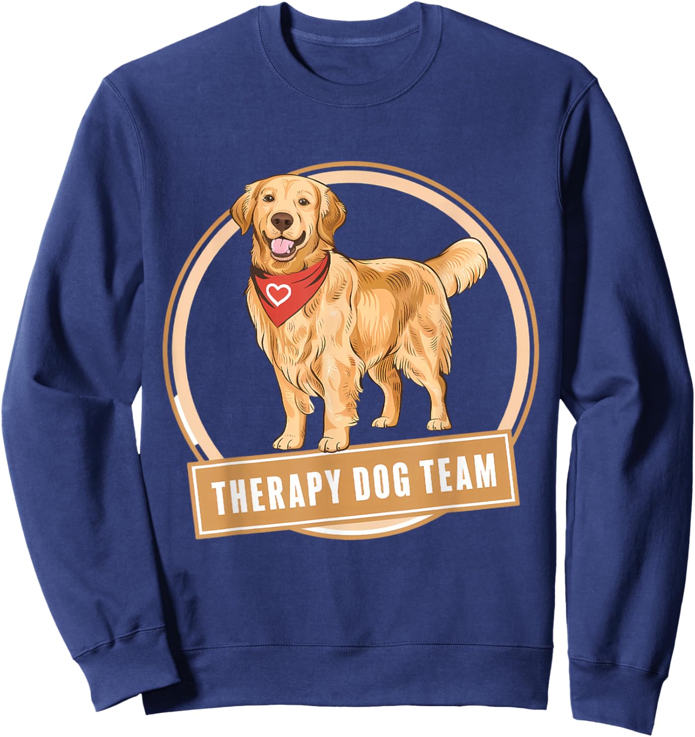 Therapy Dog Team Men Women Girls Kids Sweatshirt - Sweatshirt | Navy