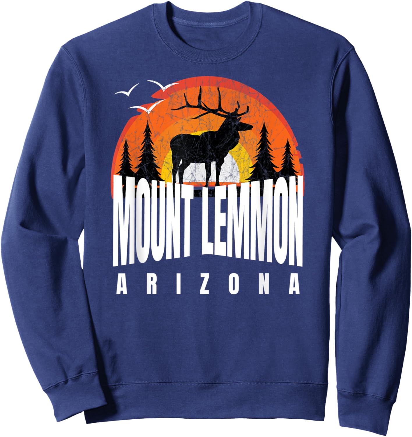 Mt Lemmon AZ Caribou Wildlife Sunrise Mt Lemmon AZ Caribou Sweatshirt - Sweatshirt | Navy