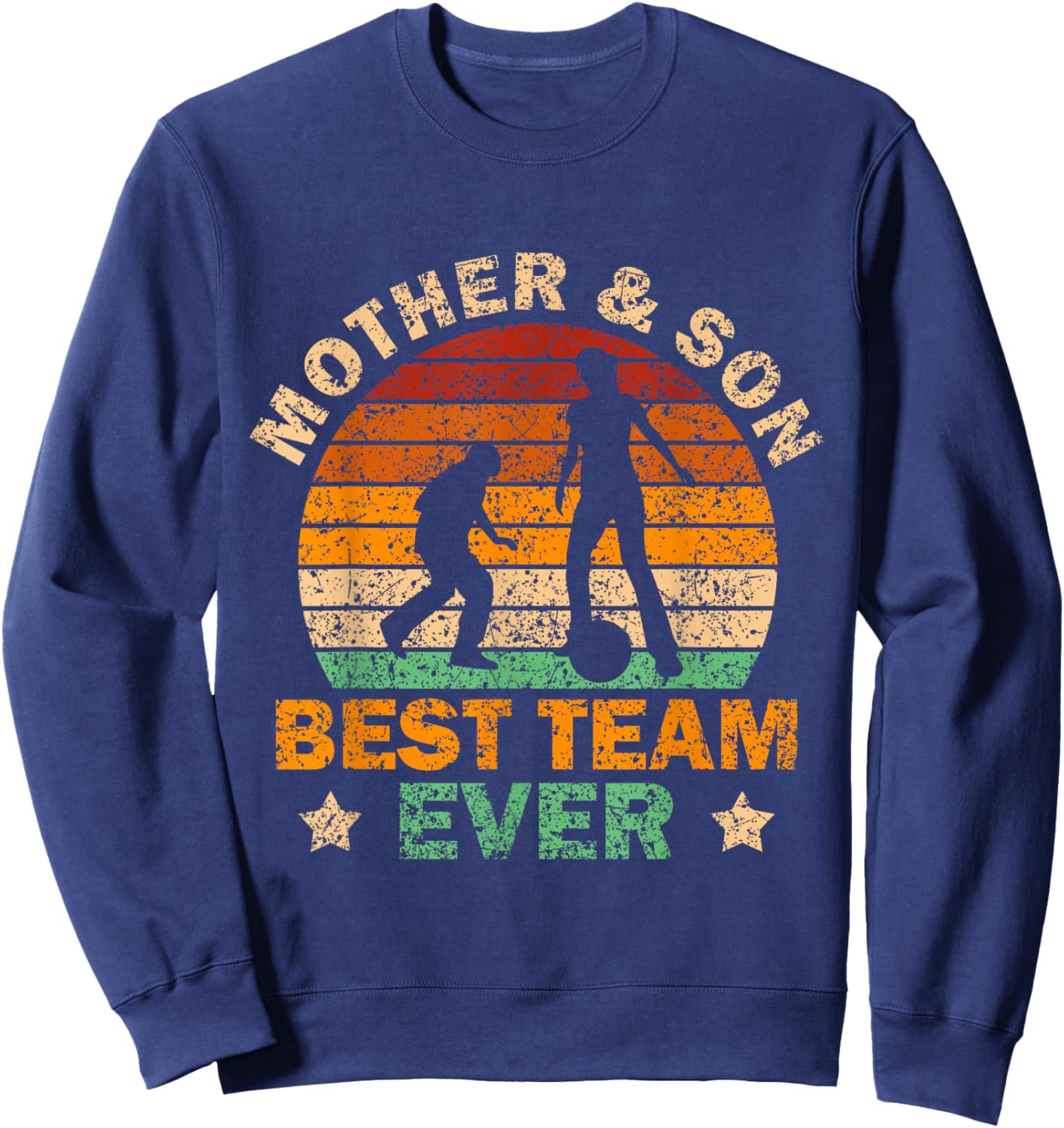 Mother & Son Best Team Ever Sons Matching Mom Mother Son Sweatshirt - Sweatshirt | Navy