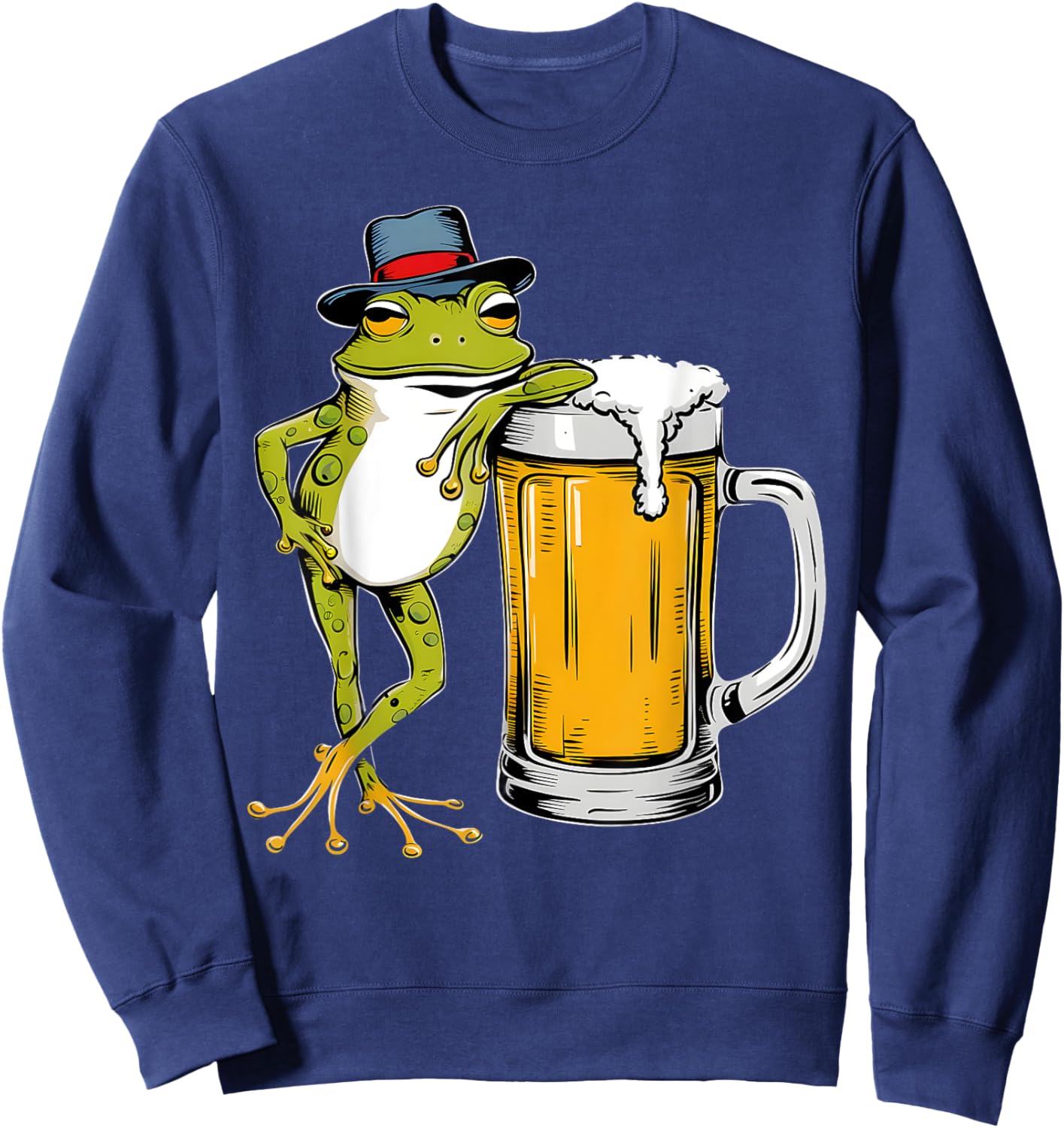 German Frog Beer Bavarian Festival Funny Oktoberfest Sweatshirt - Sweatshirt | Navy