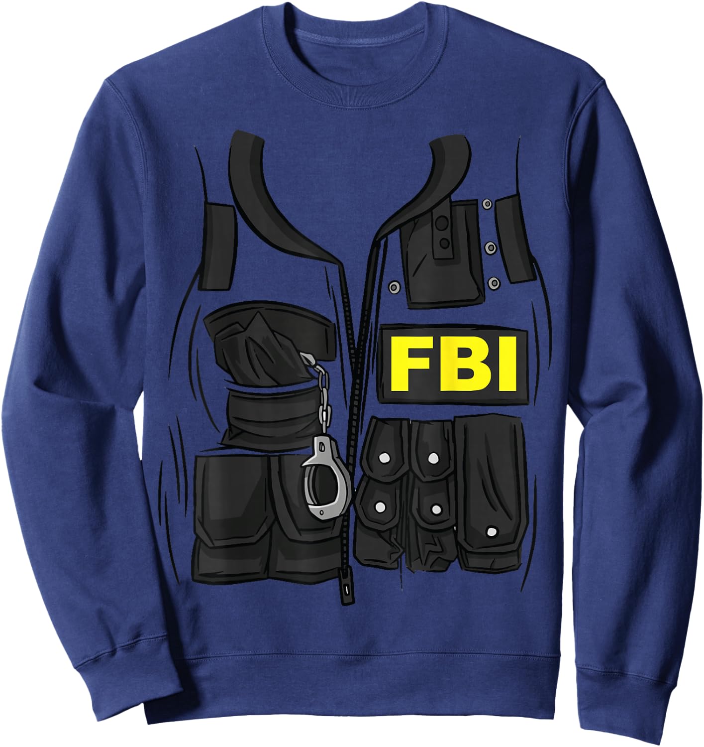 FBI Federal Agent Halloween Costume Federal Agent FBI Sweatshirt - Sweatshirt | Navy