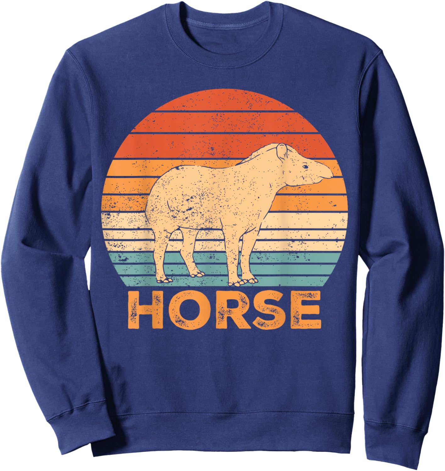 Ex Mormon Tapir Horse LDS Retro Exmo Horse Sweatshirt - Sweatshirt | Navy