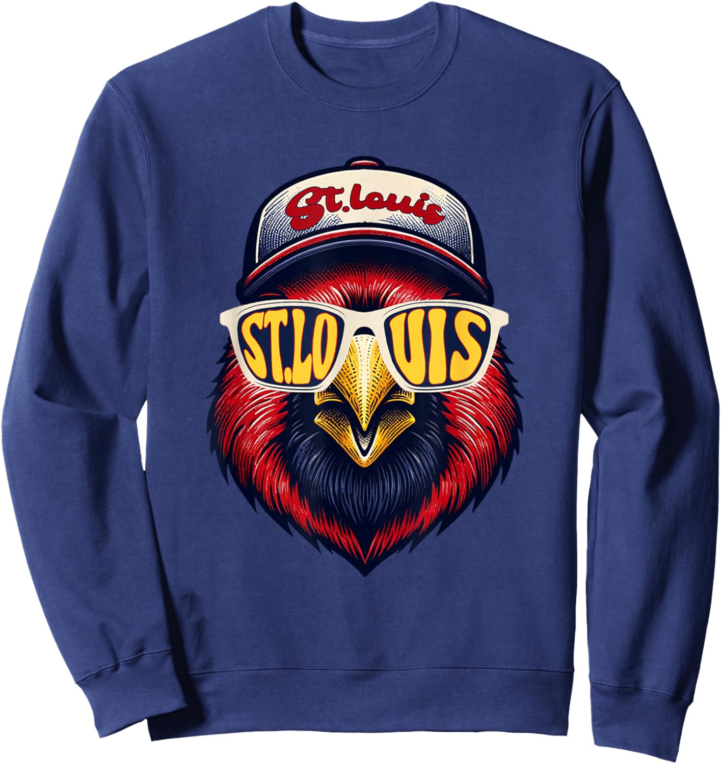 Retro St.Louis Bossbeak Graphic Animals Throwback Sweatshirt - Sweatshirt | Navy