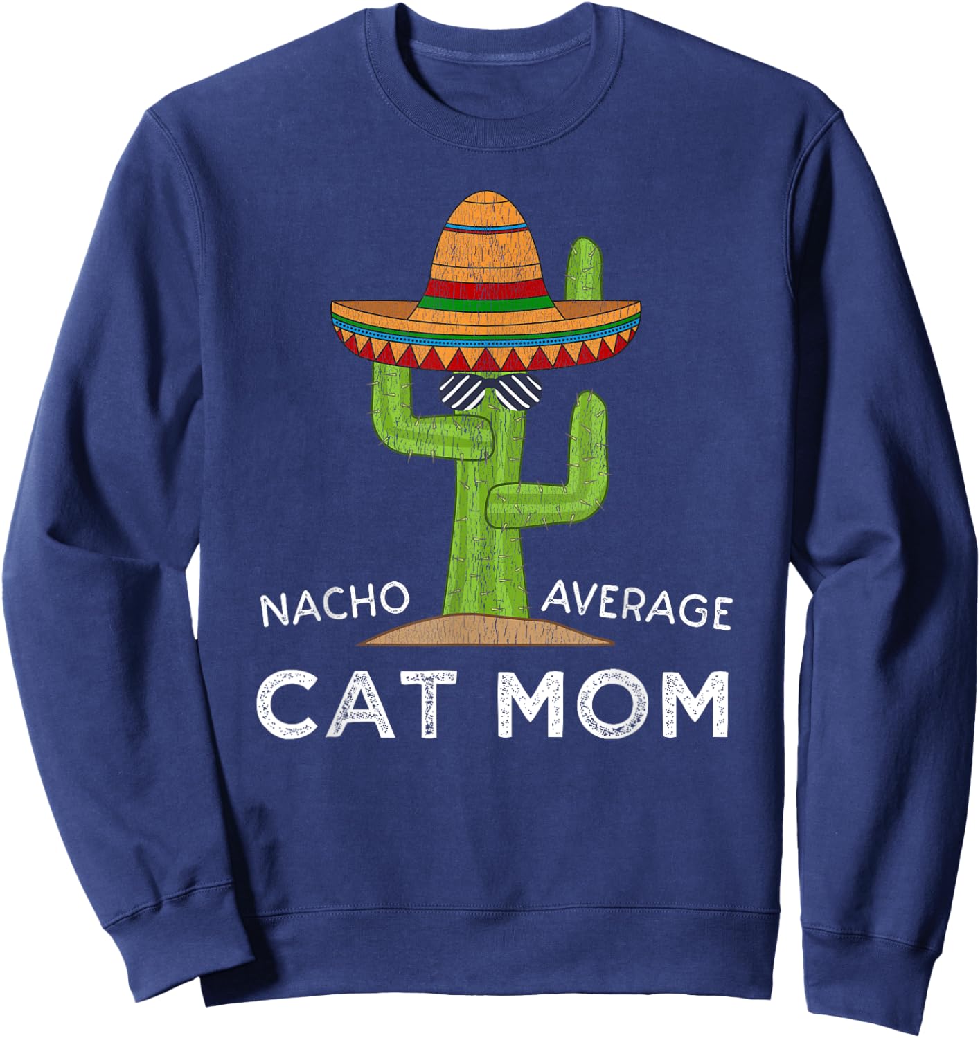 Funny Cat Mom Men Women Girls Kids Sweatshirt - Sweatshirt | Navy