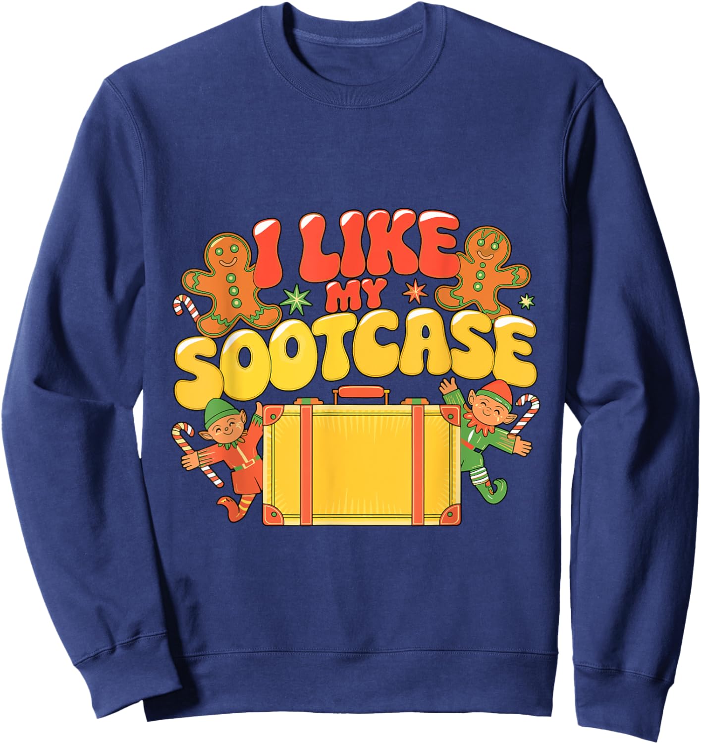 I Like My Suitcase Funny sootcase Holiday Travel Gift Sweatshirt - Sweatshirt | Navy