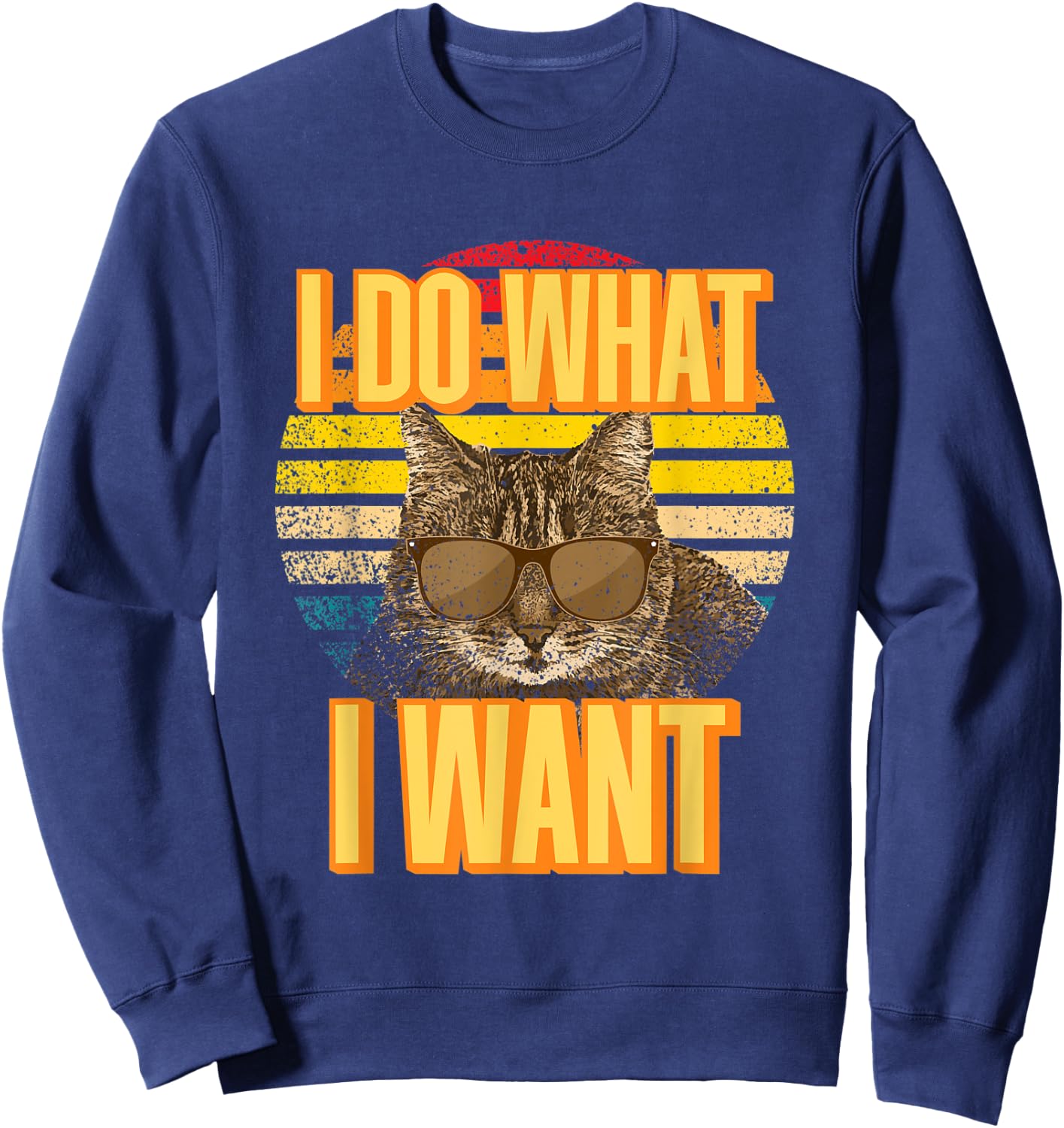 I do what I want Cat Lover Women Kids Sweatshirt - Sweatshirt | Navy