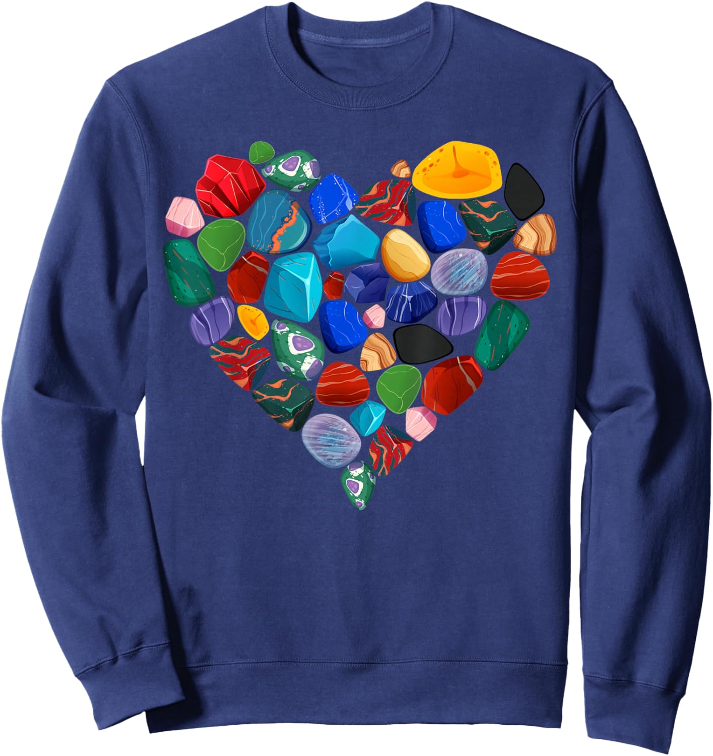 Minerals Gems and Crystals Rock Collecting Sweatshirt - Sweatshirt | Navy