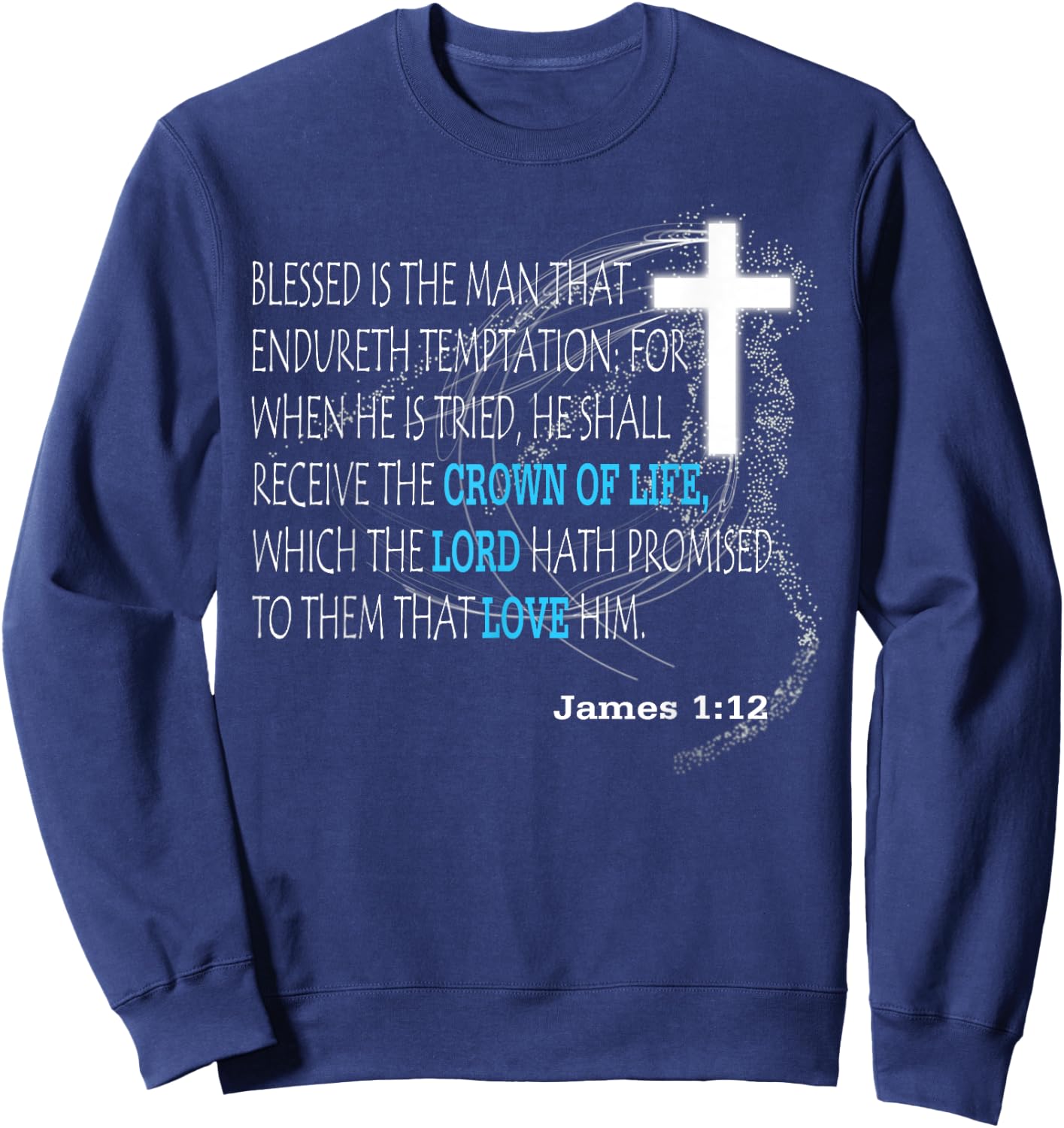 James 1:12 Sweatshirt - Sweatshirt | Navy