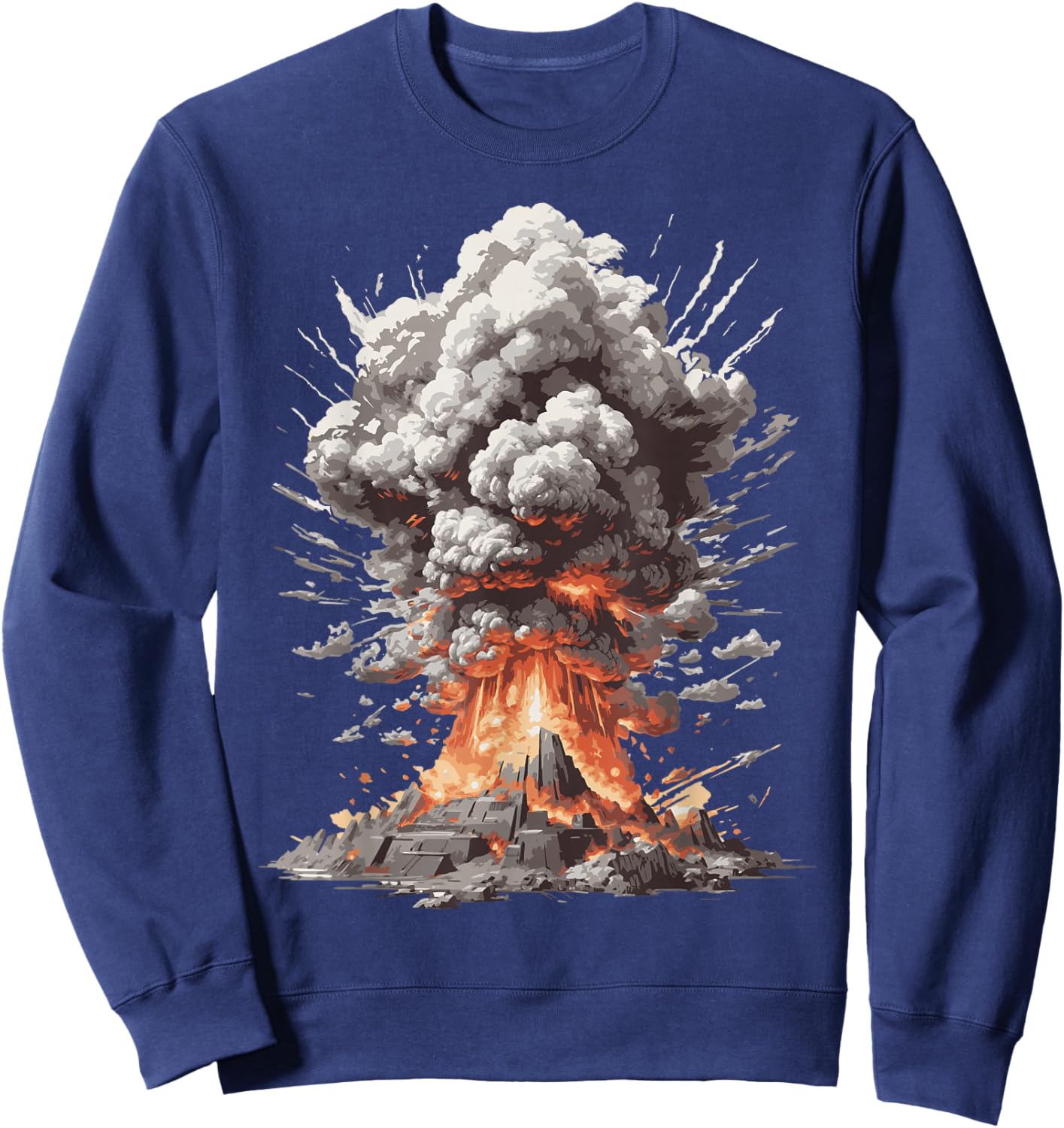 Atomic Bomb Explosion Nuclear Mushroom Fission Physicists Sweatshirt - Sweatshirt | Navy