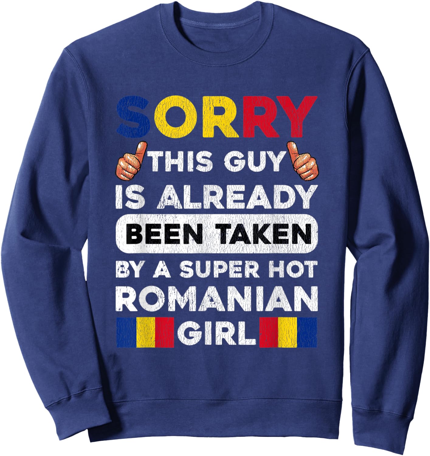 Romanian Shirt | Husband Gift Sweatshirt - Sweatshirt | Navy