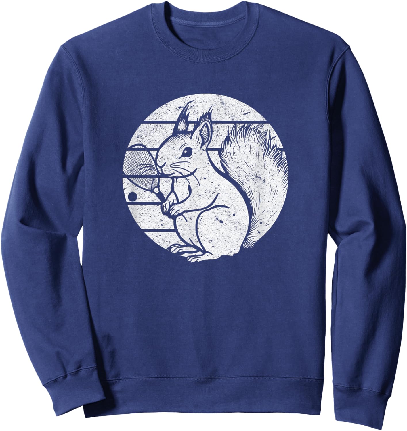 Racquetball Squirrel Funny Racquetball Squirrel Sweatshirt - Sweatshirt | Navy