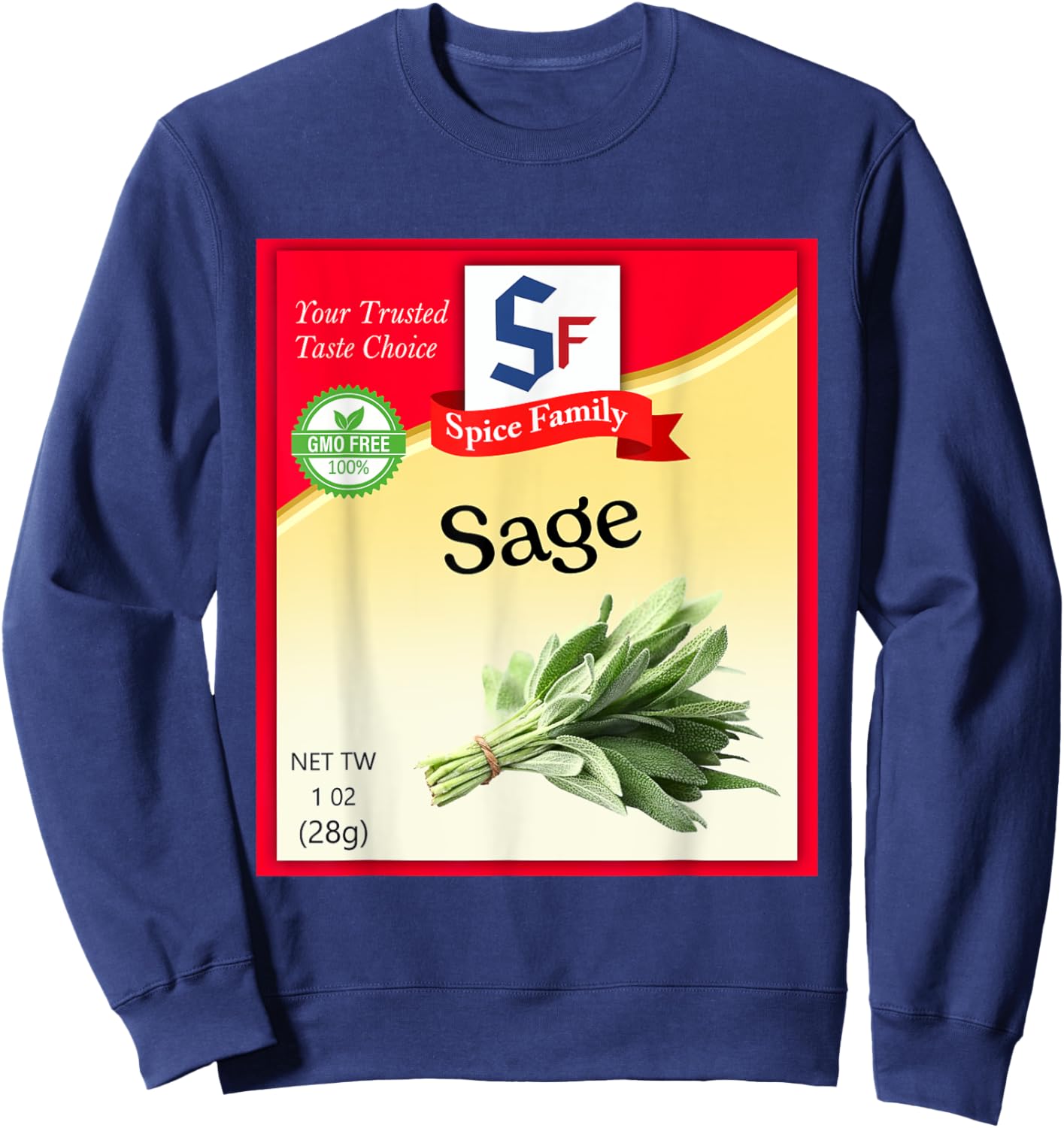 Sage Condiment Costume Holiday Spice Costumes Sweatshirt - Sweatshirt | Navy