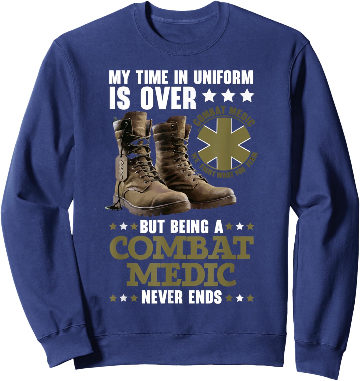 Combat Medic First Aid Field Medic Military Sweatshirt - Sweatshirt | Navy