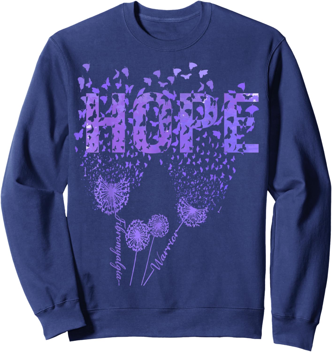 Fibromyalgia Awareness Sweatshirt - Sweatshirt | Navy
