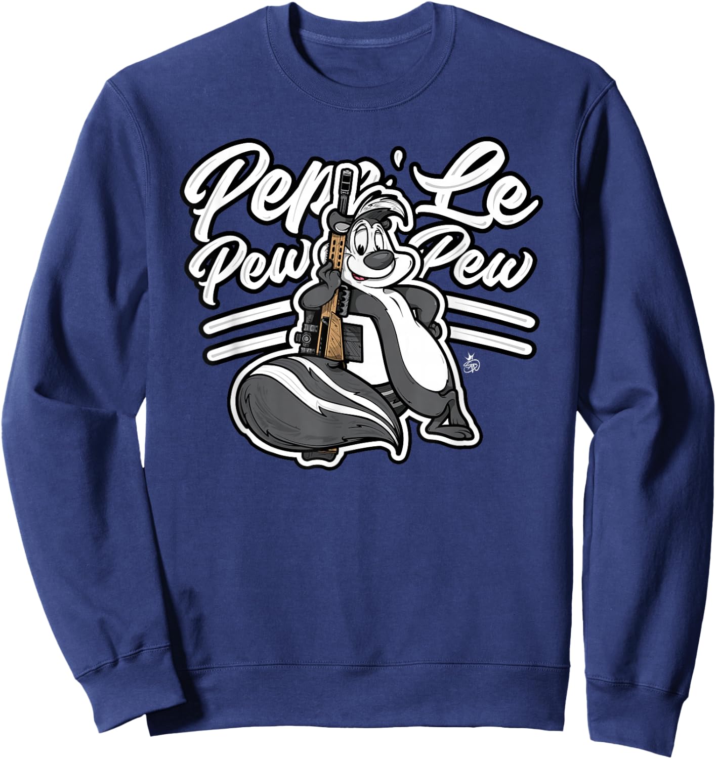 Pepe Le PewPew Fifty Cal M8A1 Barrett Rifle Sweatshirt - Sweatshirt | Navy