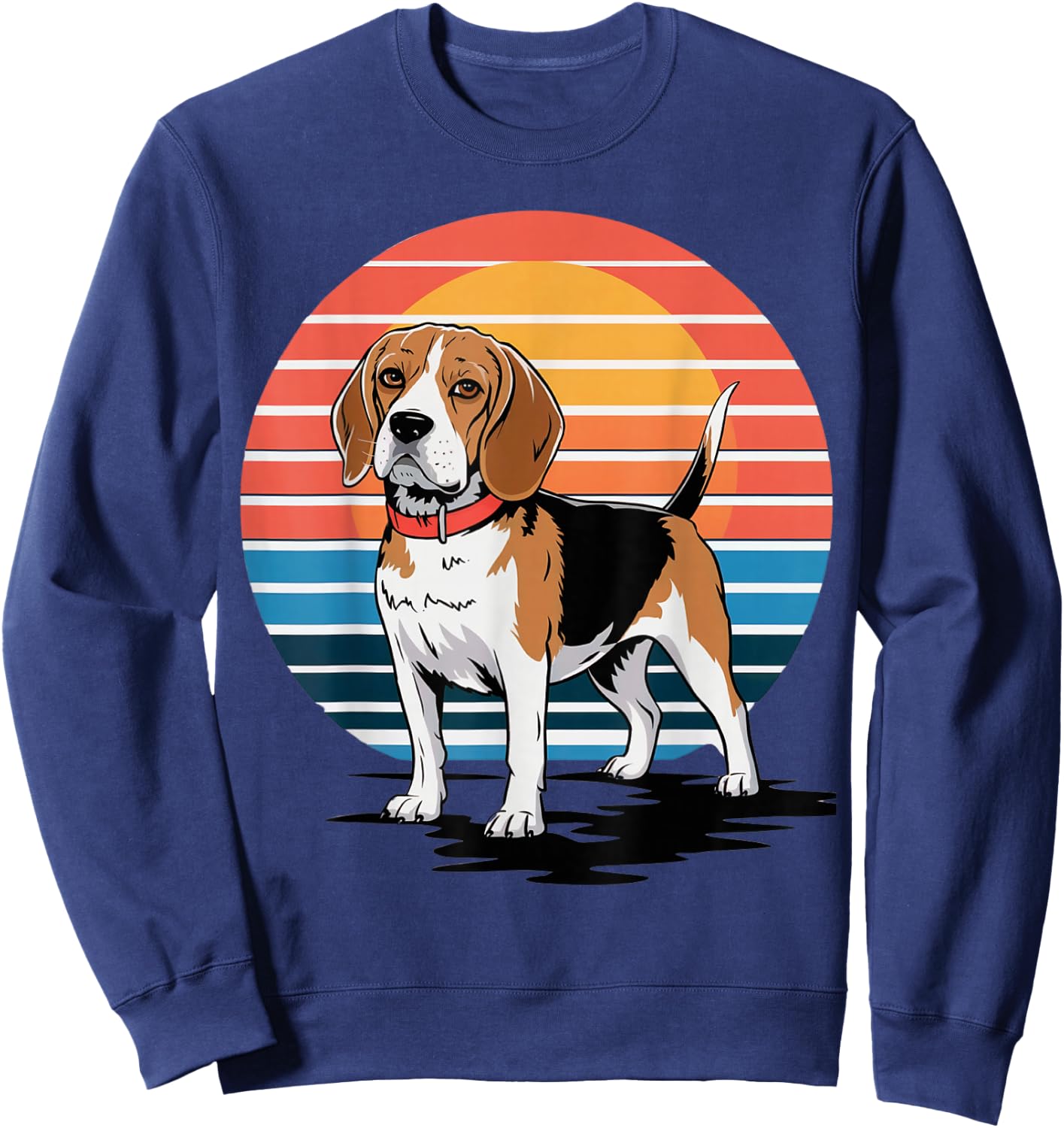 Retro Beagle Vintage Dog Lover Gifts Women Kids Sweatshirt - Sweatshirt | Navy