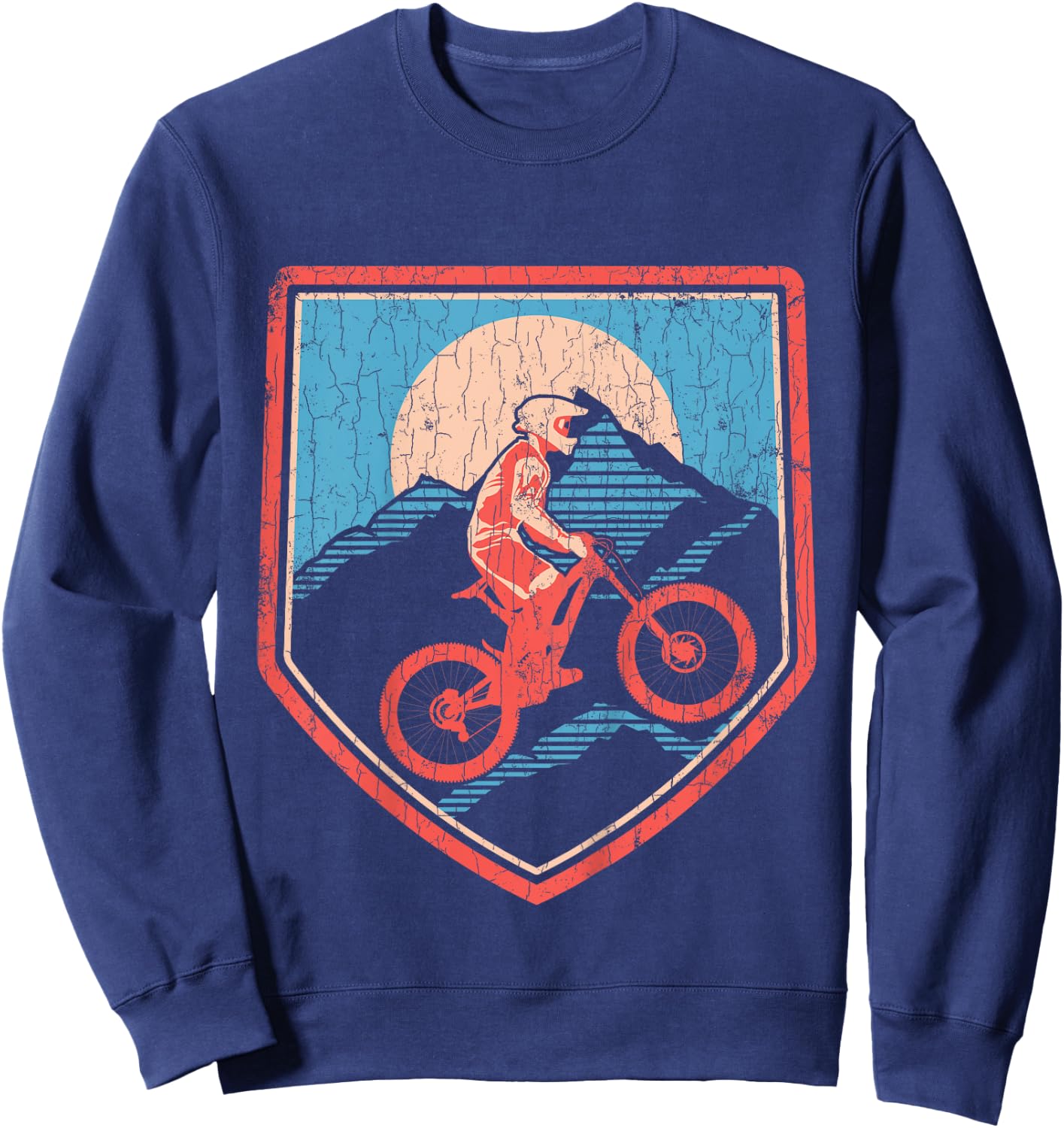 Kids Mountain Bike Cycling Gifts Youth Boys Sweatshirt - Sweatshirt | Navy