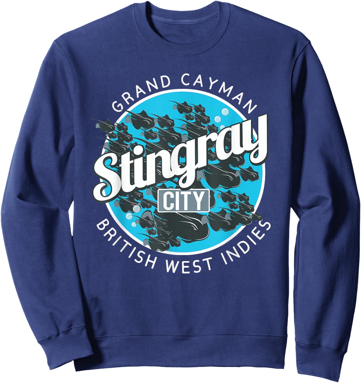 Stingray City Grand Cayman Islands Sweatshirt - Sweatshirt | Navy