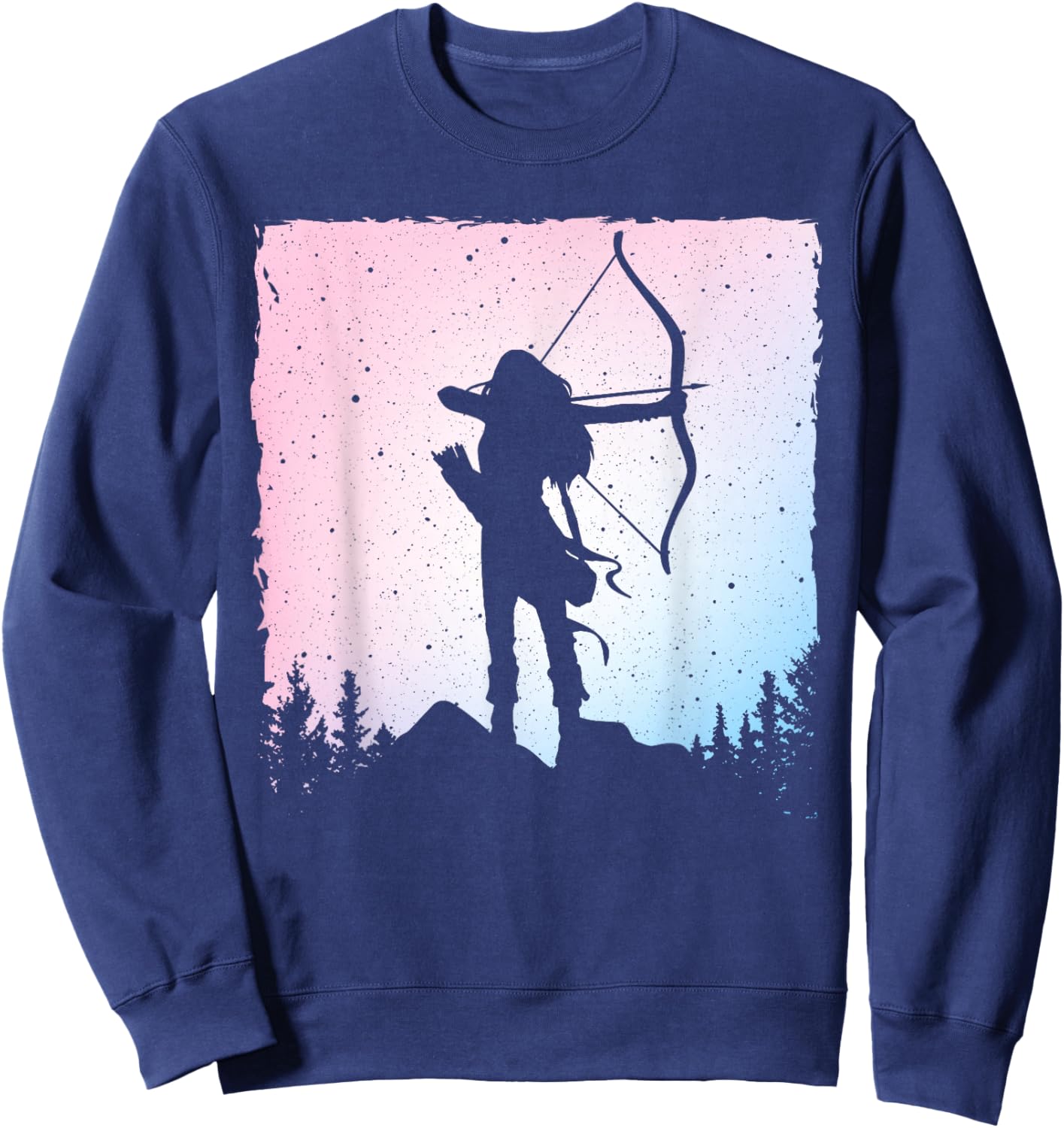 Cute Archery Design Women Kids Archer Archery Lovers Sweatshirt - Sweatshirt | Navy