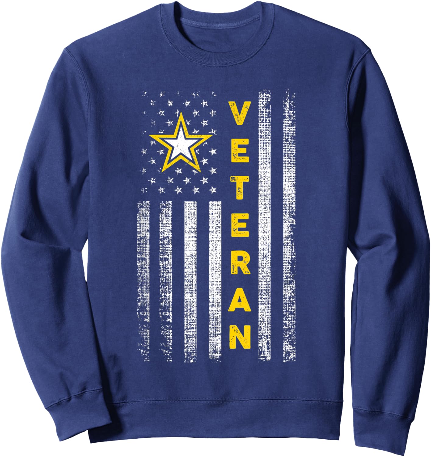Army Veteran RTees Black -Adults Classic Fit Modern Short Sleeve Small Sweatshirt - Sweatshirt | Navy