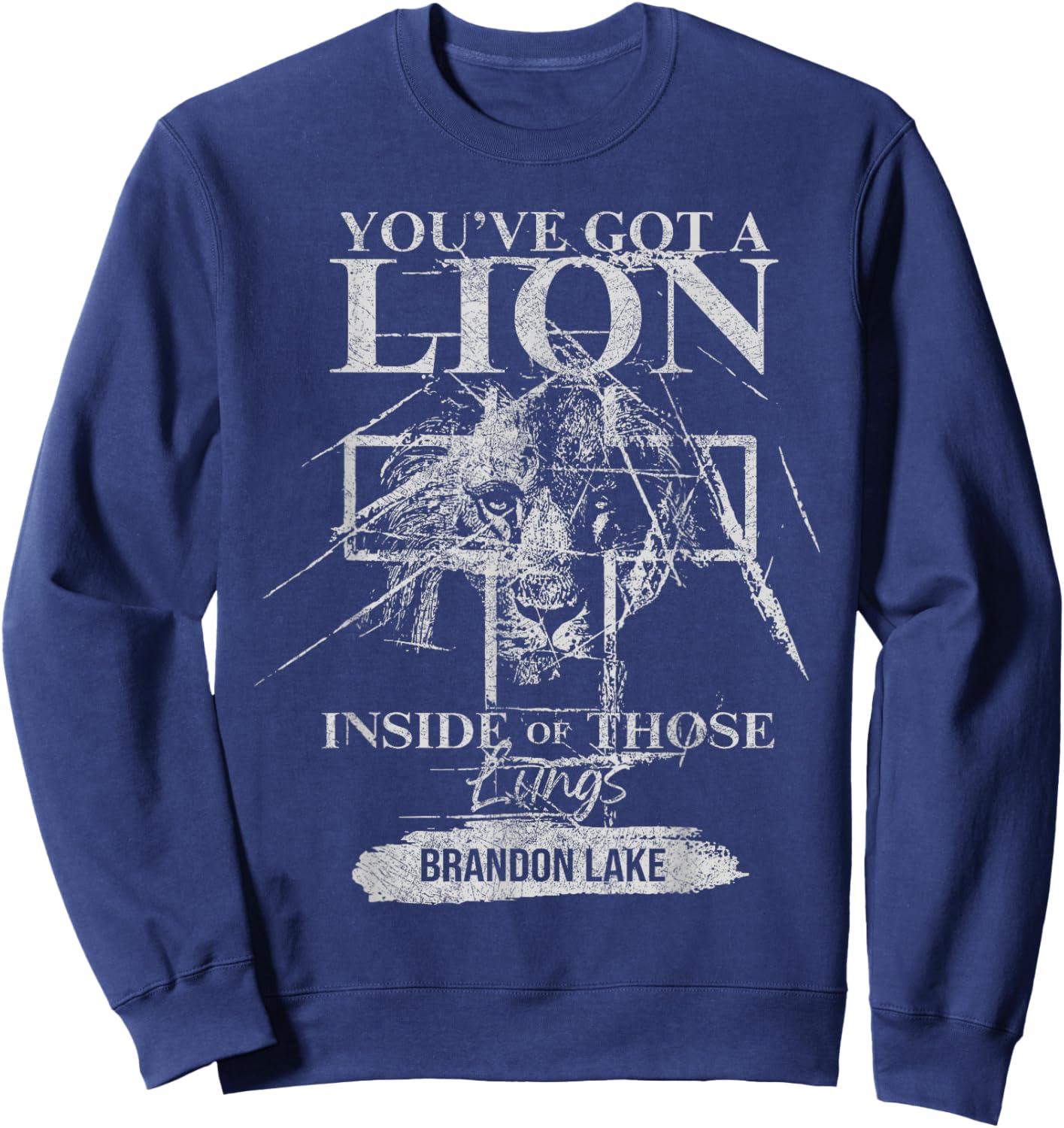 Let Your Lion Out Brandon Lake Merch Praise Jesus Sweatshirt - Sweatshirt | Navy