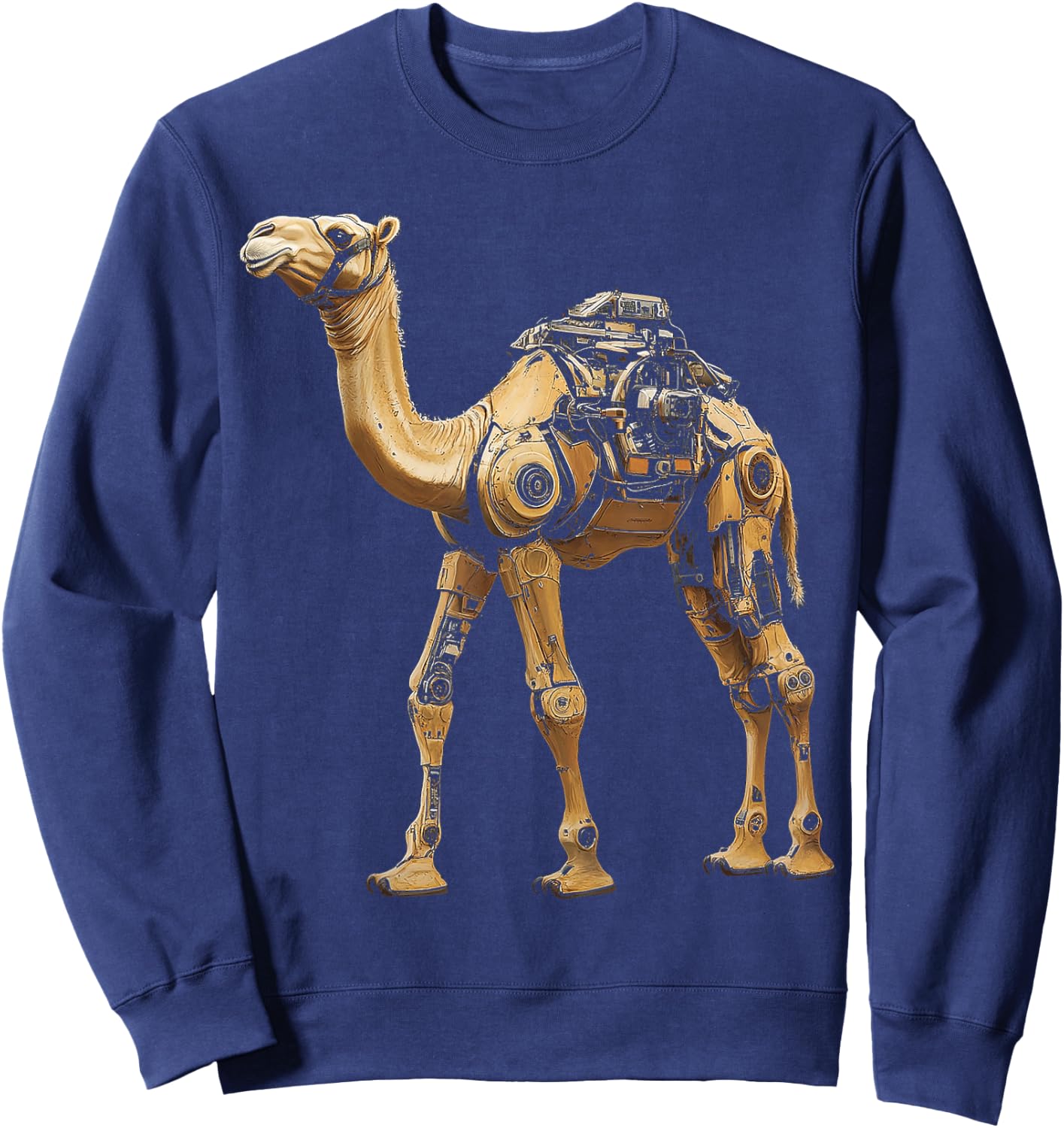 Camel Animal Graphic Robot Illustration Camel Sweatshirt - Sweatshirt | Navy