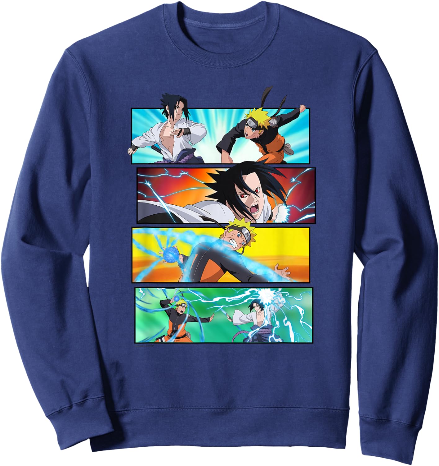Naruto Shippuden Naruto vs Sasuke Sweatshirt - Sweatshirt | Navy