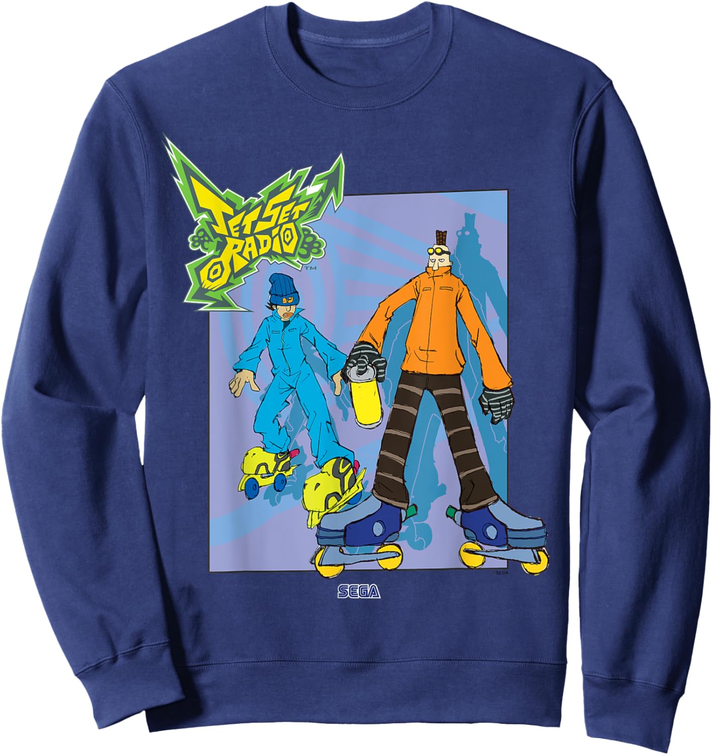 Jet Set Radio duo Corn, Soda SEGA Dreamcast video game Sweatshirt - Sweatshirt | Navy