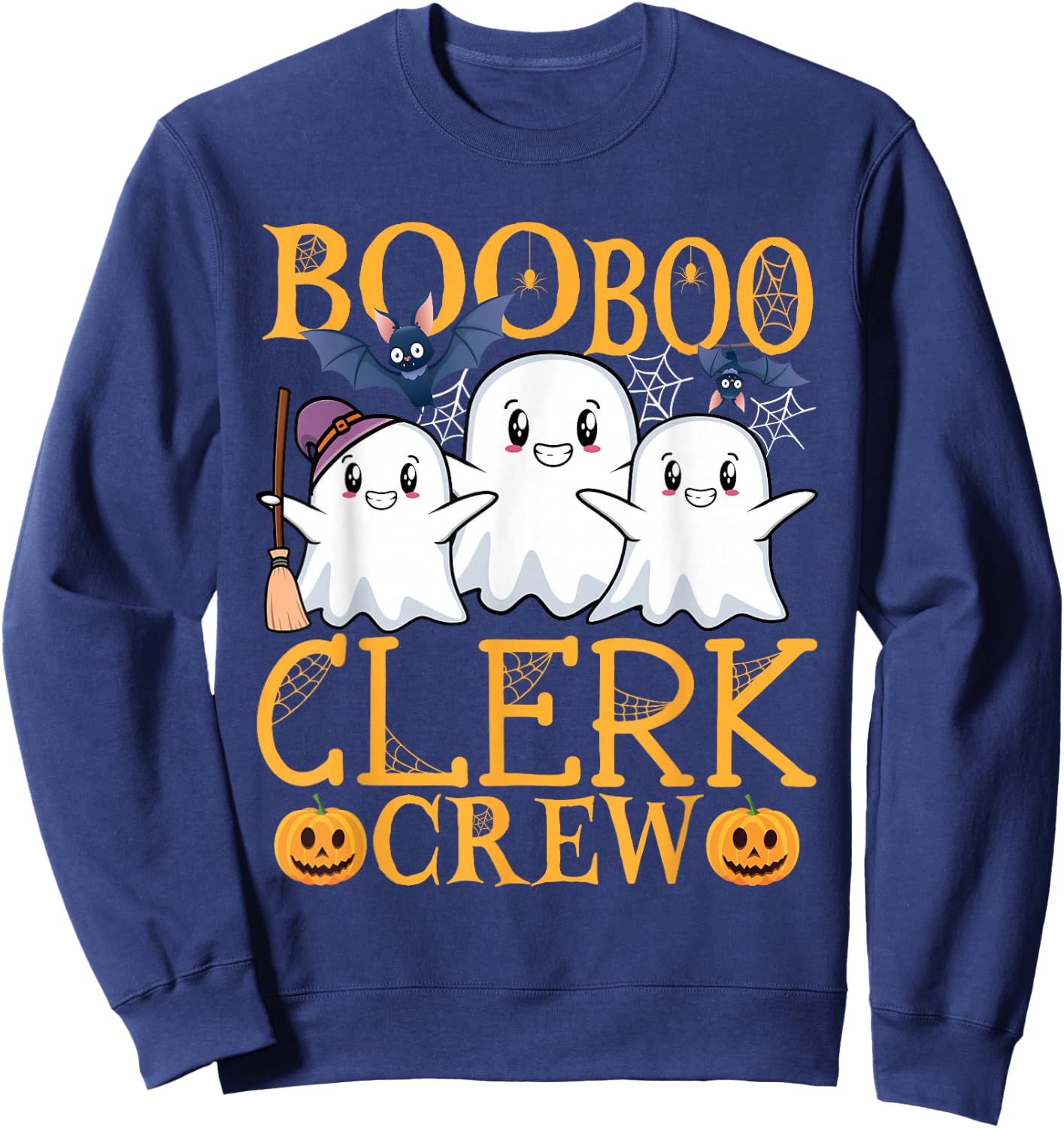 Clerk Halloween Job Design Halloween Crew Clerk Sweatshirt - Sweatshirt | Navy