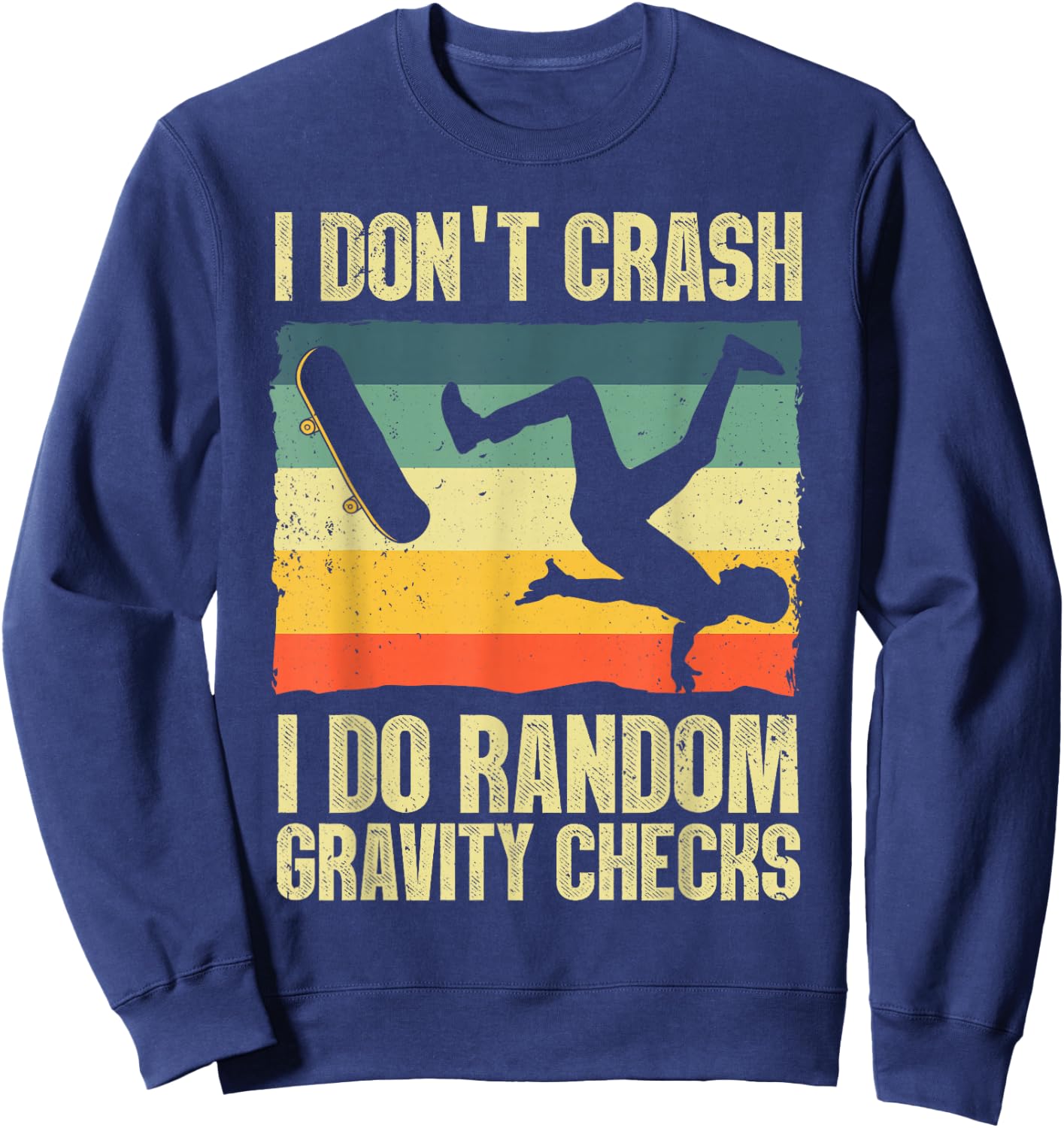 Cool Skateboard Art Women Skateboarding Skate Board Sweatshirt - Sweatshirt | Navy