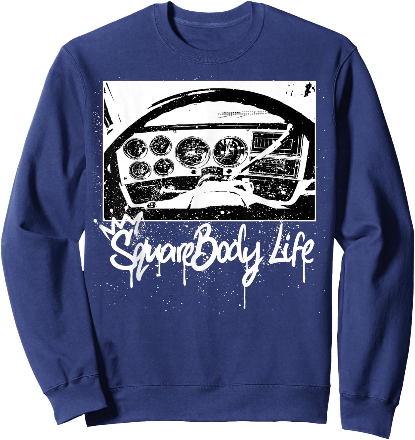 Squarebody Life C10 Classic truck Squarebody Nation Sweatshirt - Sweatshirt | Navy