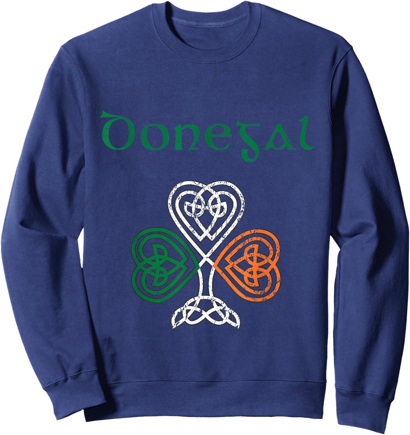 County Donegal Shamrock Ireland Flag, craic and ceol Sweatshirt - Sweatshirt | Navy