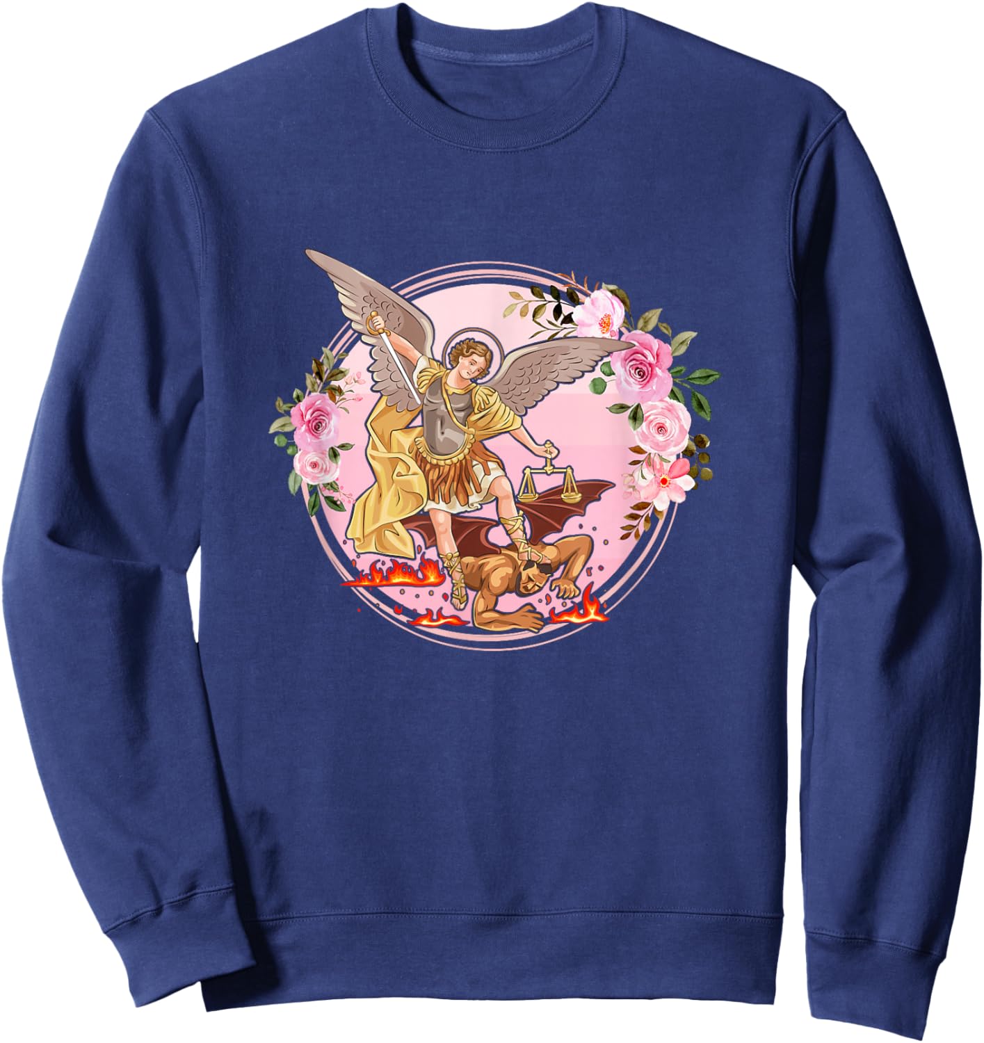 Saint Michael The Archangel Sweatshirt - Sweatshirt | Navy