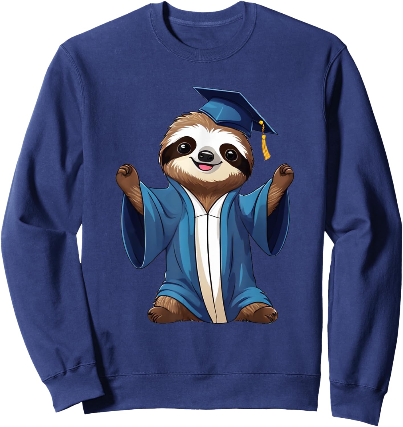 Sloth Graduation Class Of 2024 Graduation Day Party Sweatshirt - Sweatshirt | Navy