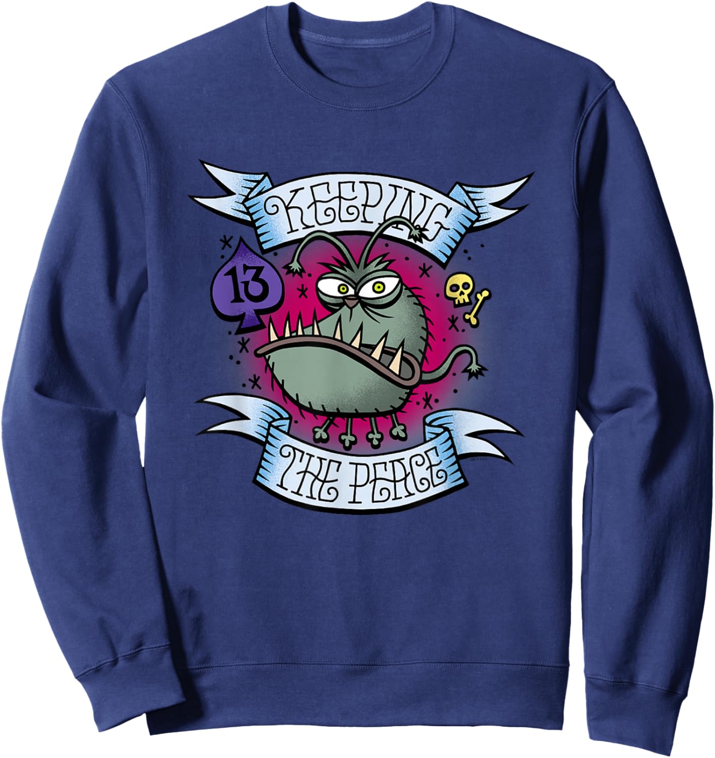 Minions Keeping The Peace Kyle Retro Logo Sweatshirt - Sweatshirt | Navy
