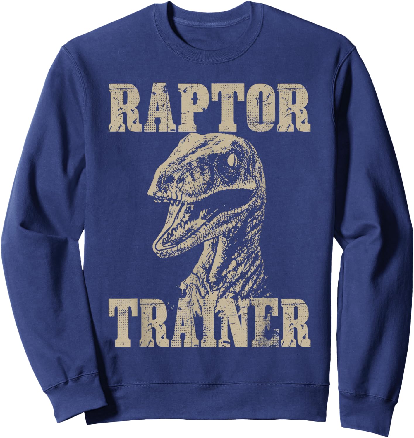 Raptor Trainer Funny Dinosaur Lover Halloween Costume Sweatshirt - Sweatshirt | Navy