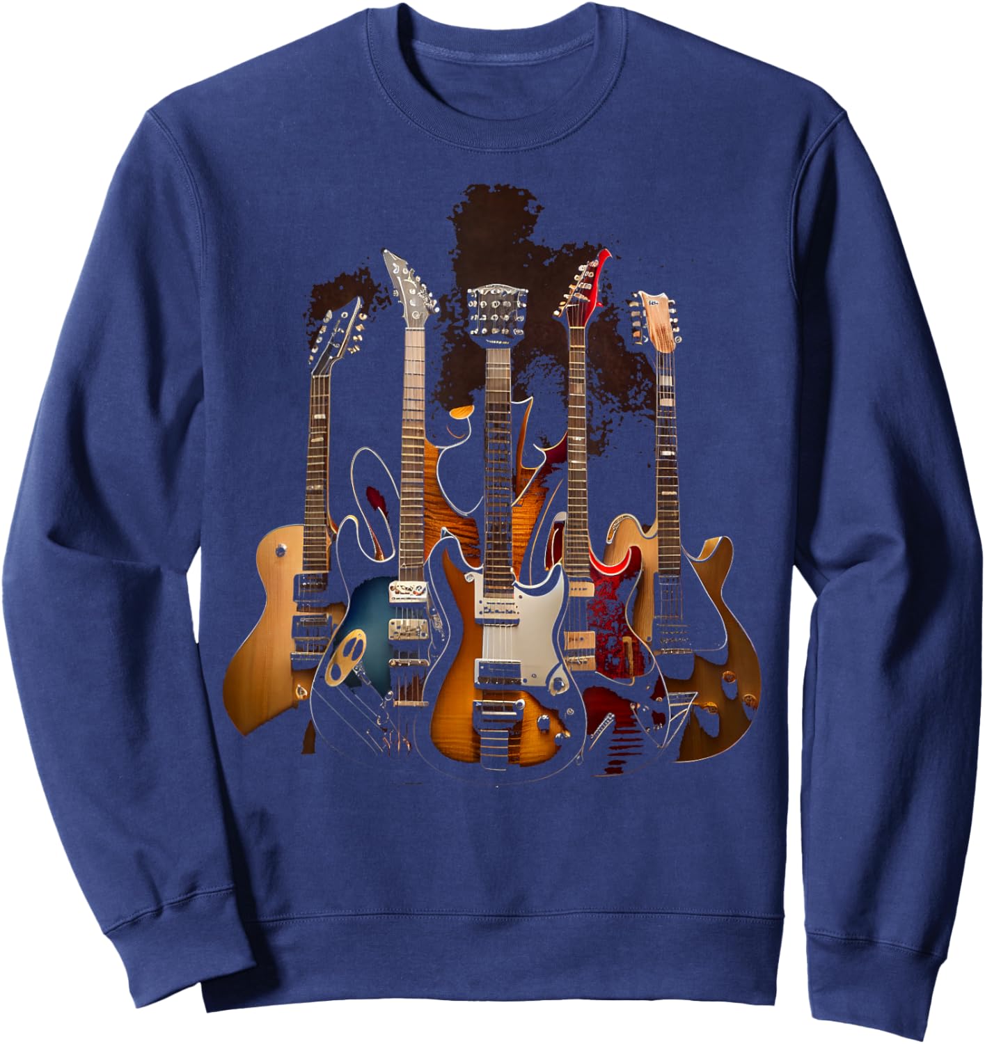 Guitar Colors Colorful Musician Guitar Gift Guitarist Sweatshirt - Sweatshirt | Navy