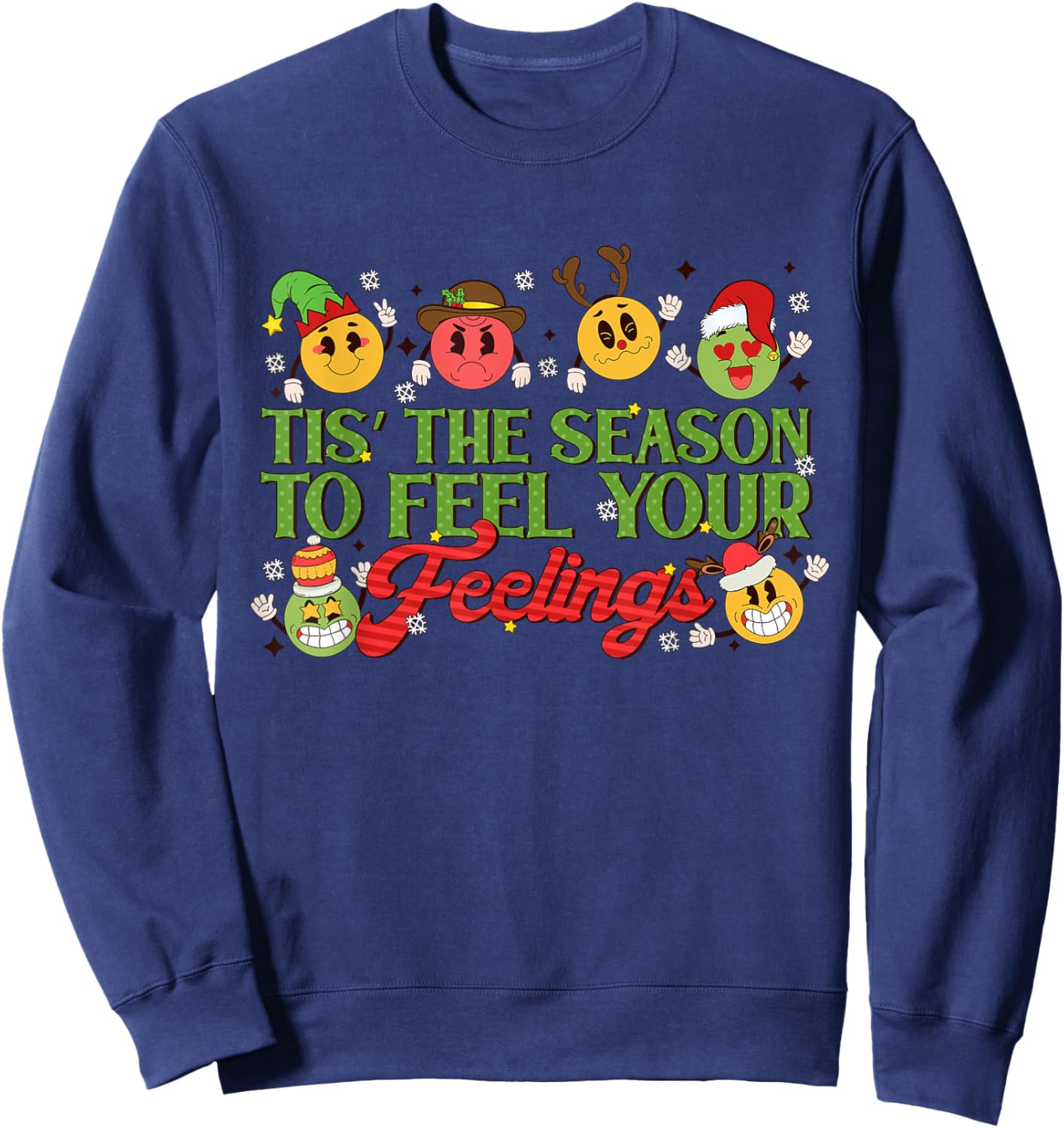 Christmas Mental Health Awareness Nurse Therapist Counselor Sweatshirt - Sweatshirt | Navy