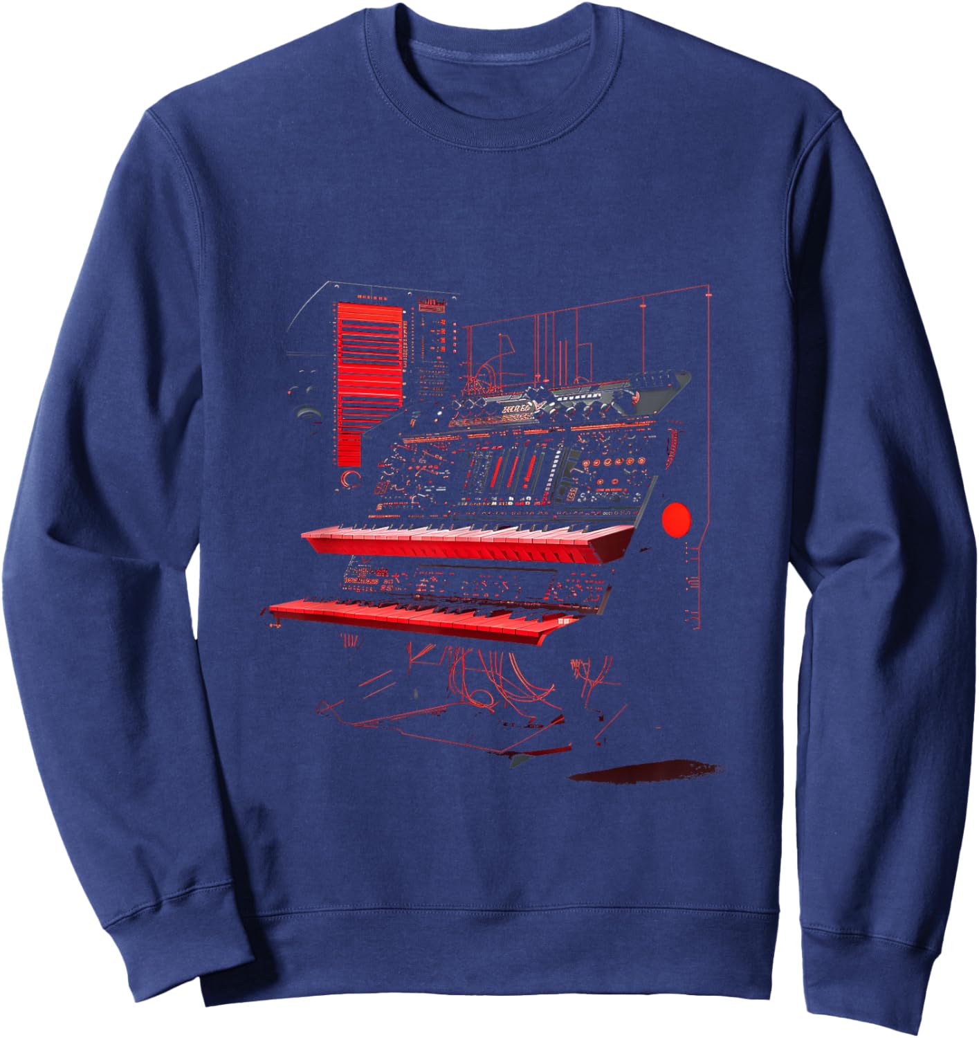 Synthesizer Vector Sweatshirt - Sweatshirt | Navy