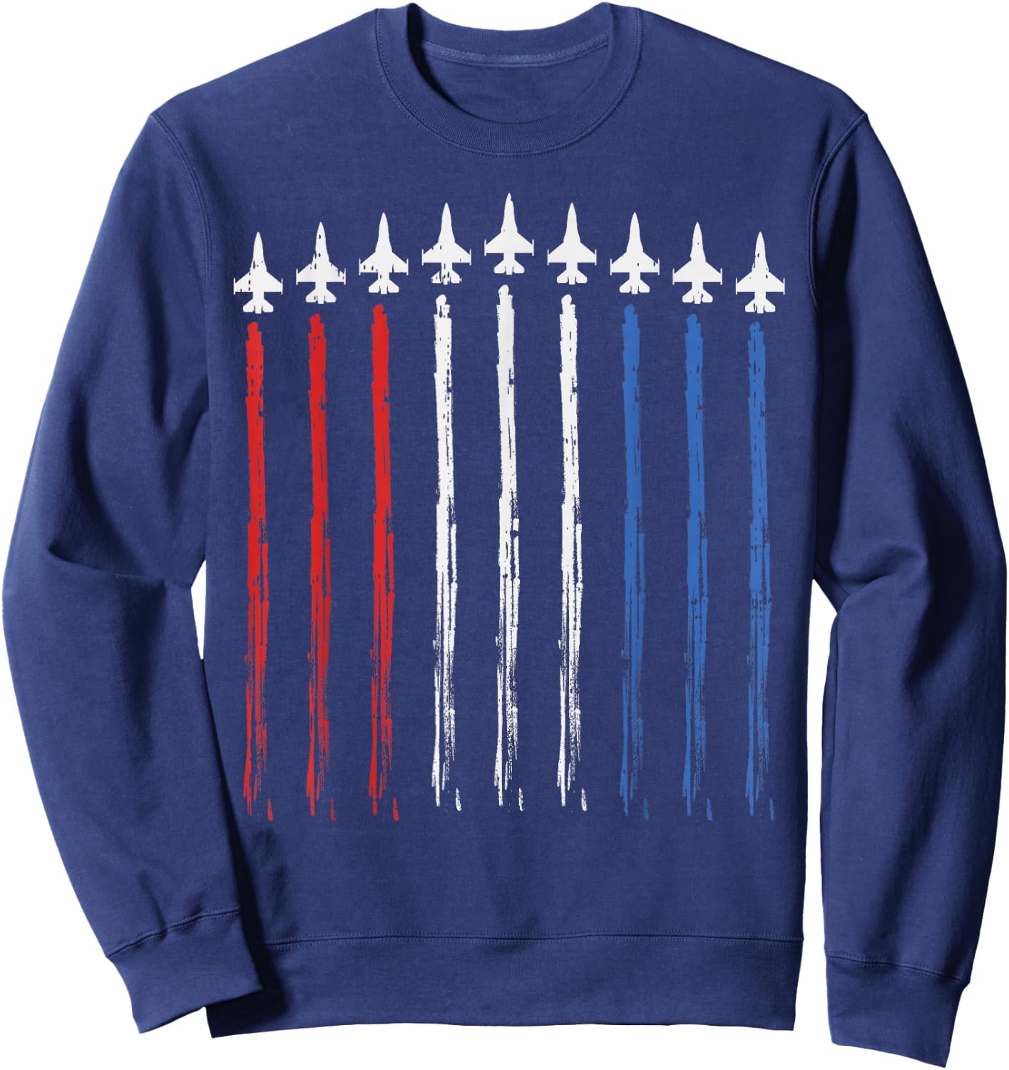 Jets US American Flag Independence 4th Of July Patriot Gift Sweatshirt - Sweatshirt | Navy