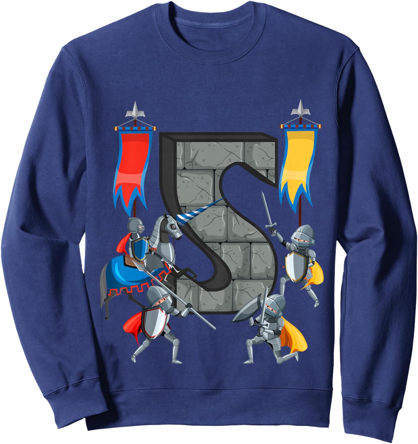 Medieval Knights Middle Ages History Castle 5th Birthday Sweatshirt - Sweatshirt | Navy