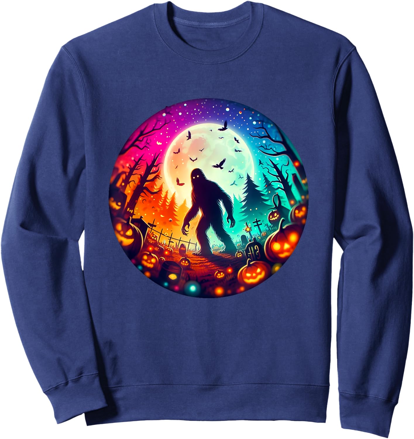Bigfoot sasquatch Halloween Men Women Boys Kids Costume Idea Sweatshirt - Sweatshirt | Navy
