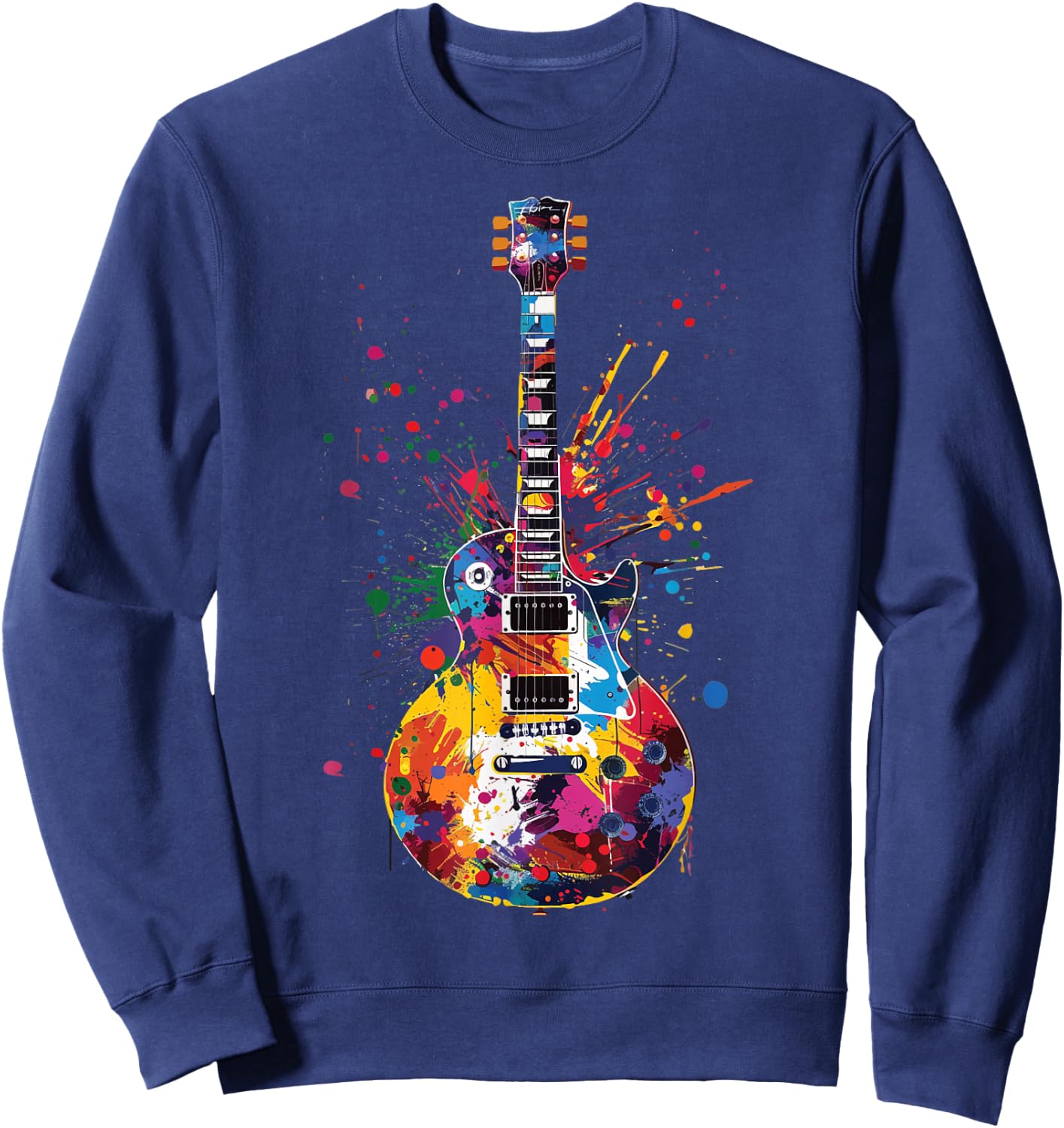 Guitar Guitars Player Guitarist Sweatshirt - Sweatshirt | Navy