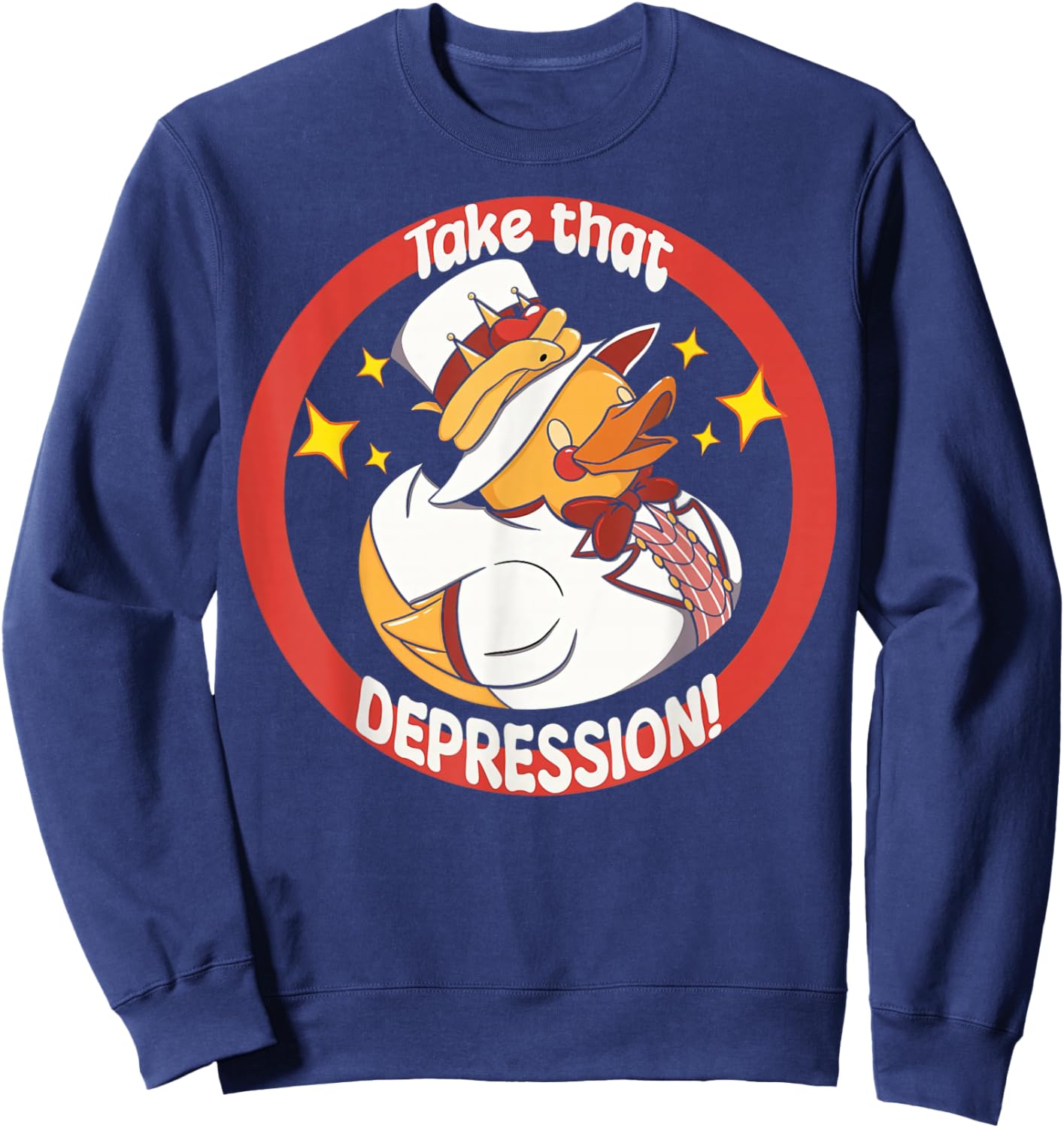 Lucifer Rubber Ducky Take This Depression Sweatshirt - Sweatshirt | Navy