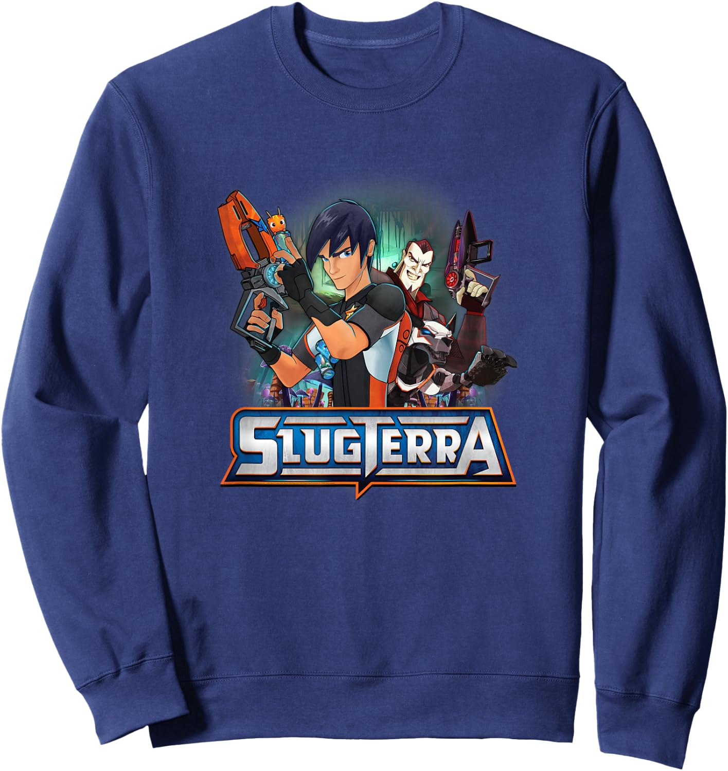 Slugterra - Eli and Dr. Thaddius Blakk Sweatshirt - Sweatshirt | Navy