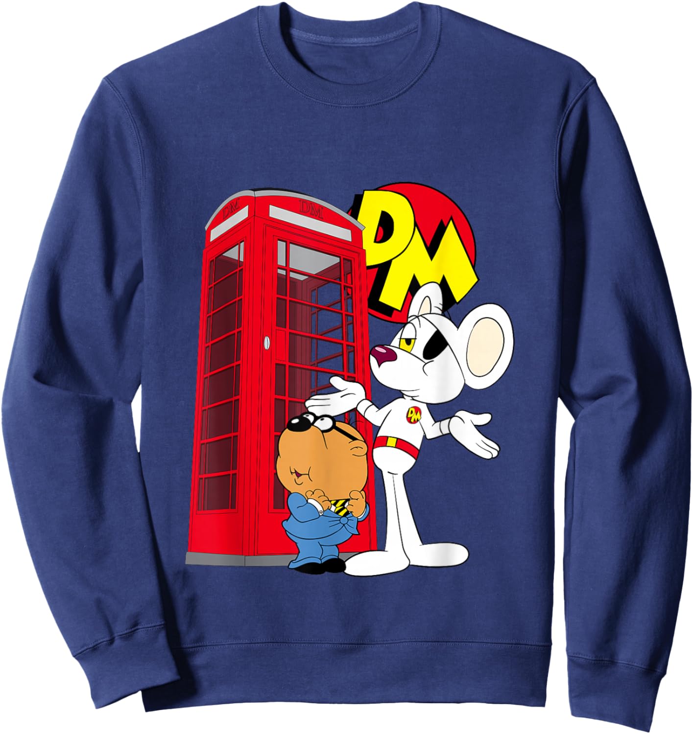 Danger Mouse Red Telephone Box Sweatshirt - Sweatshirt | Navy