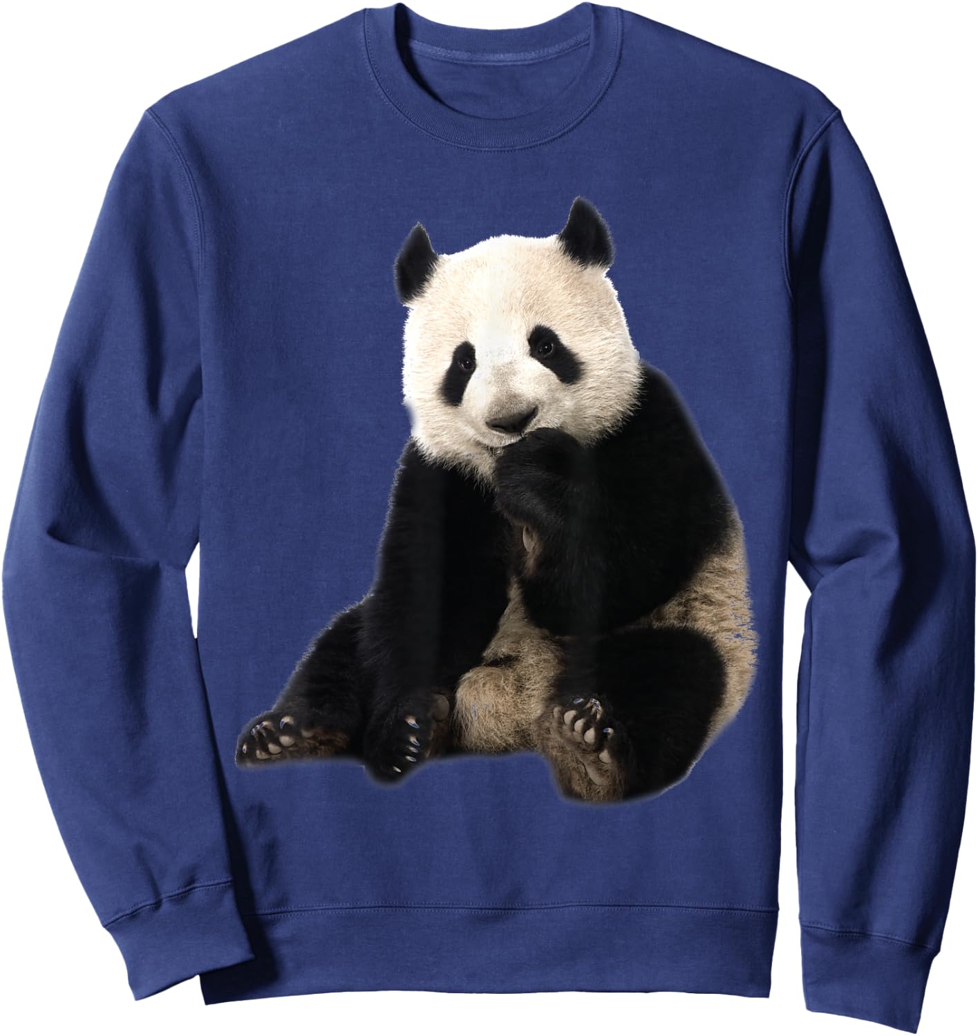 Cute Black And White Panda Bear - I Love Animal Bears Sweatshirt - Sweatshirt | Navy